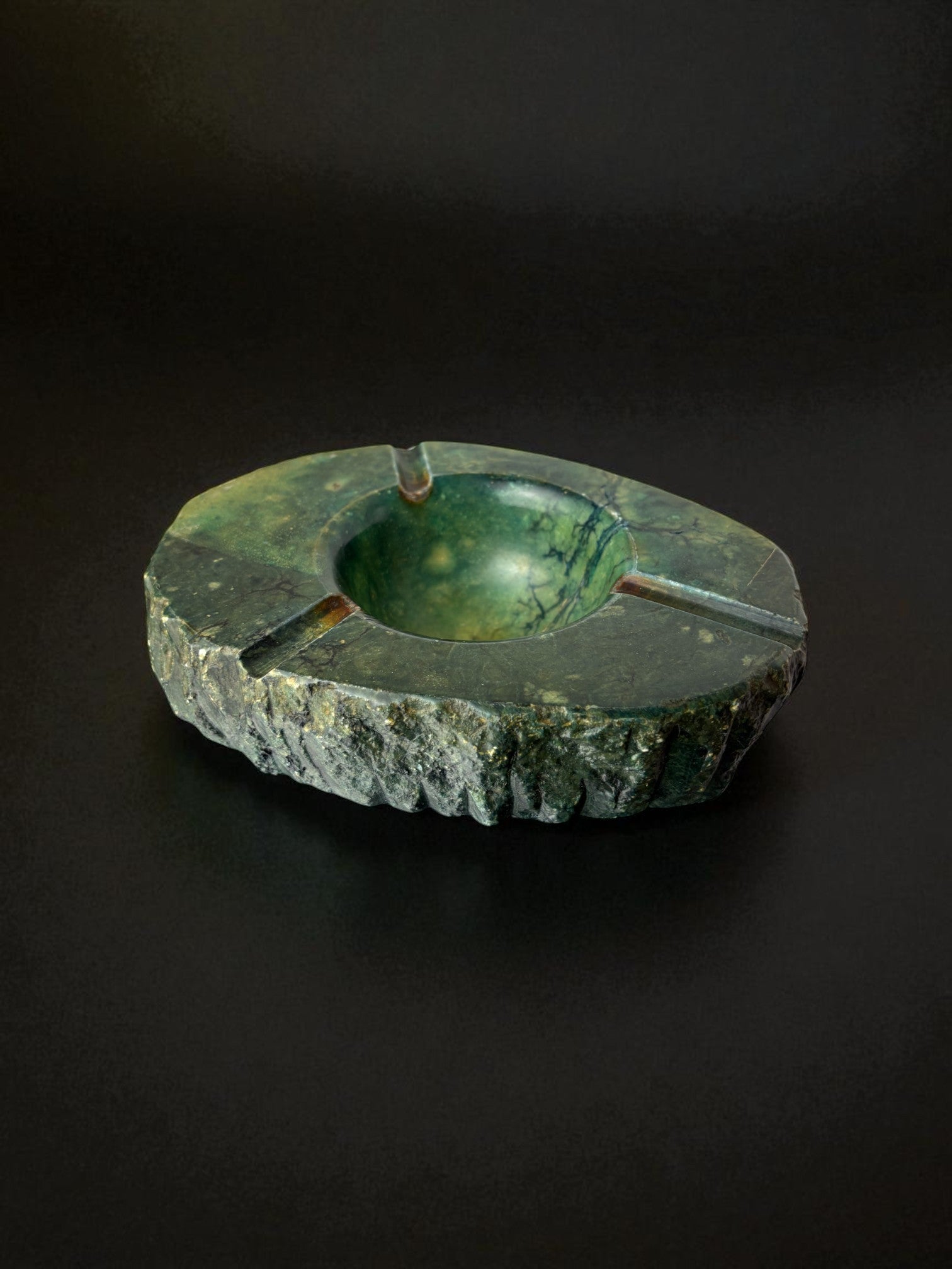 Green Alabaster ashtray by Romano Bianchi, Italy, 1970's