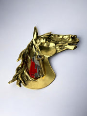 Regency Horse tray in bronze, Italy, 1970's