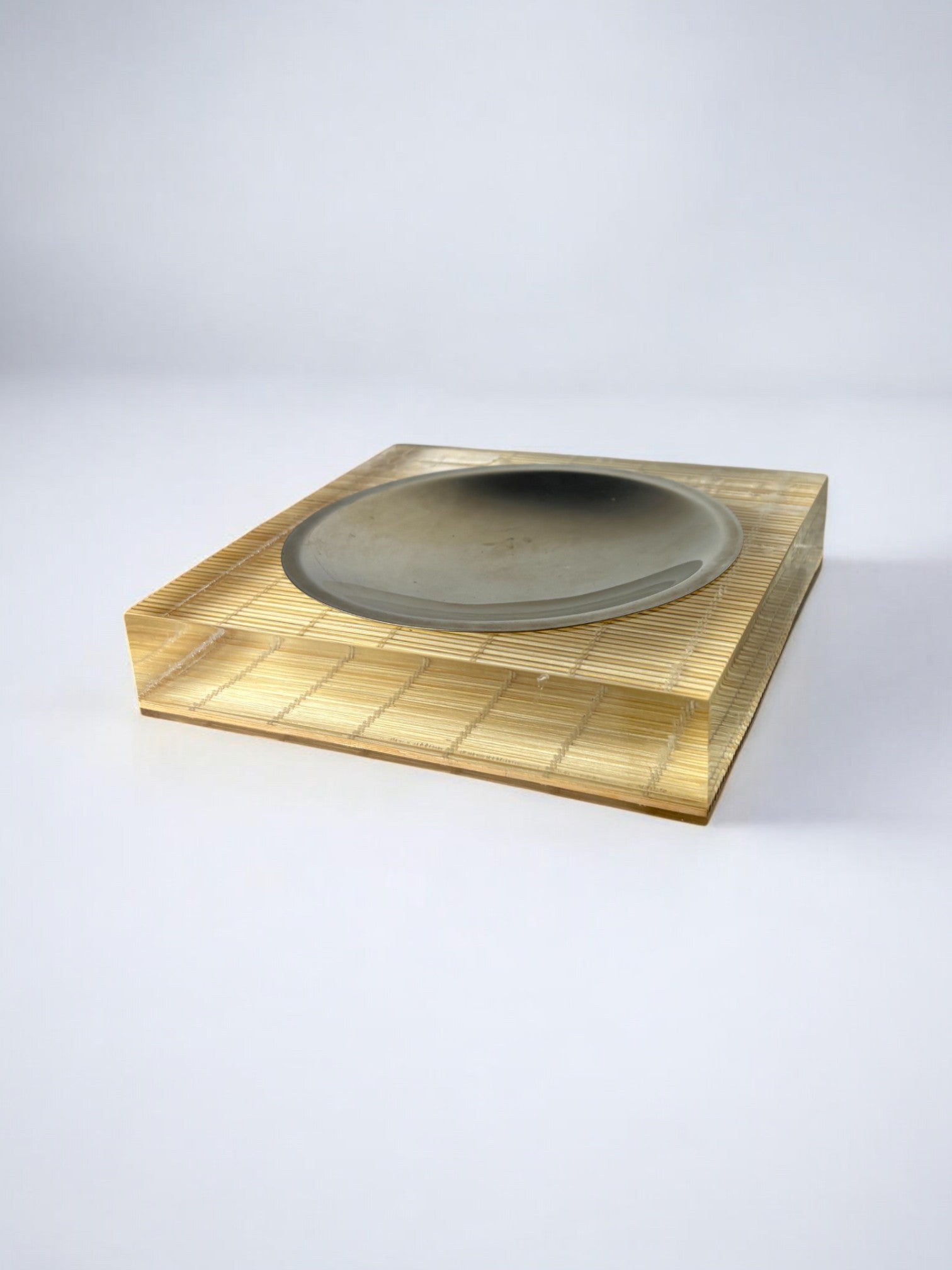 Lucite & Rattan Astray, Christian Dior Style, 1970