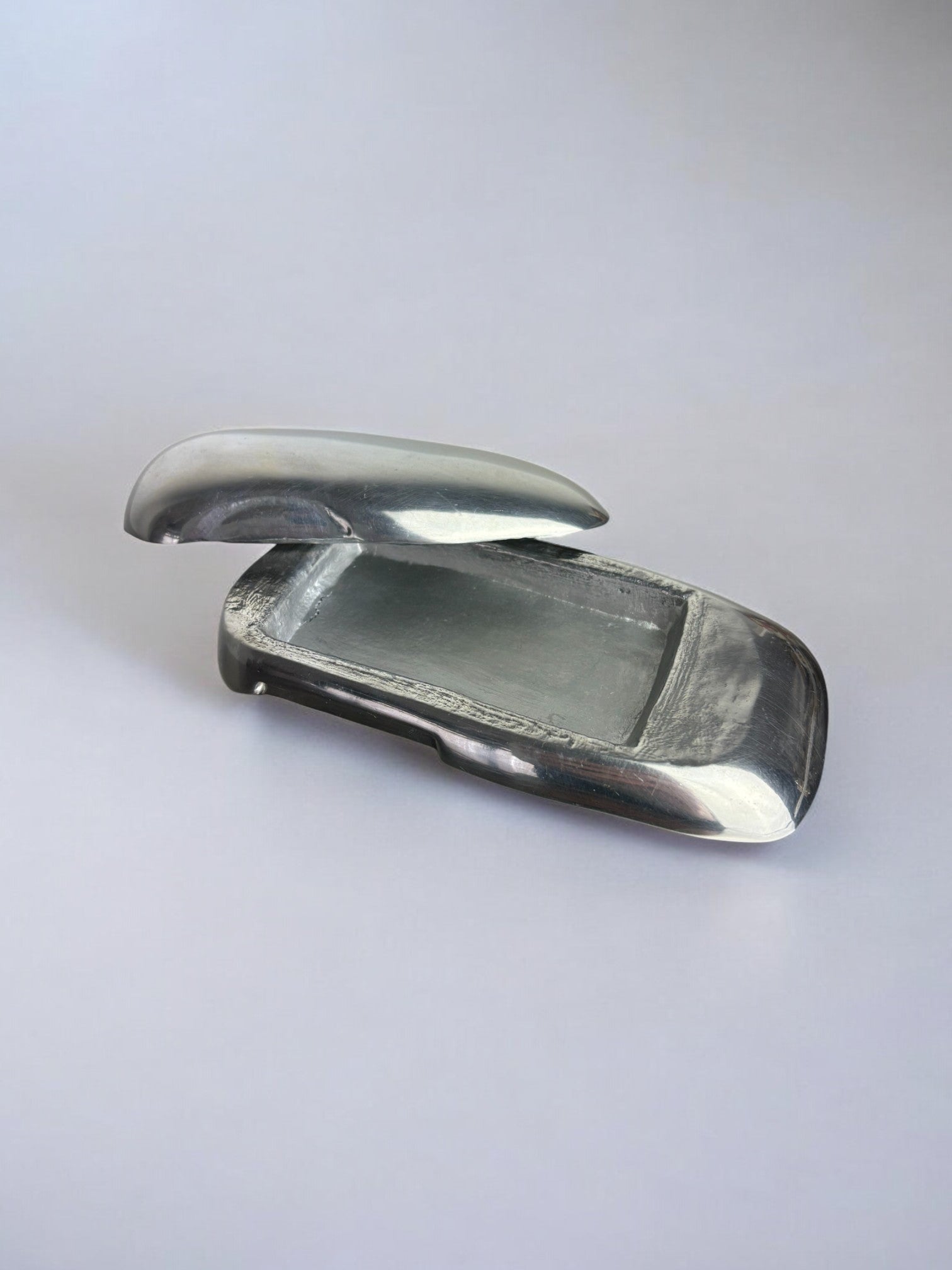 Brutalist paperweight by Art3,solid aluminium, Spain 1970