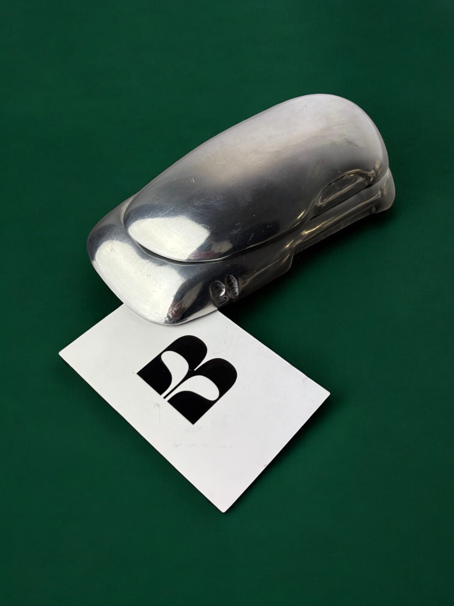 Brutalist paperweight by Art3,solid aluminium, Spain 1970