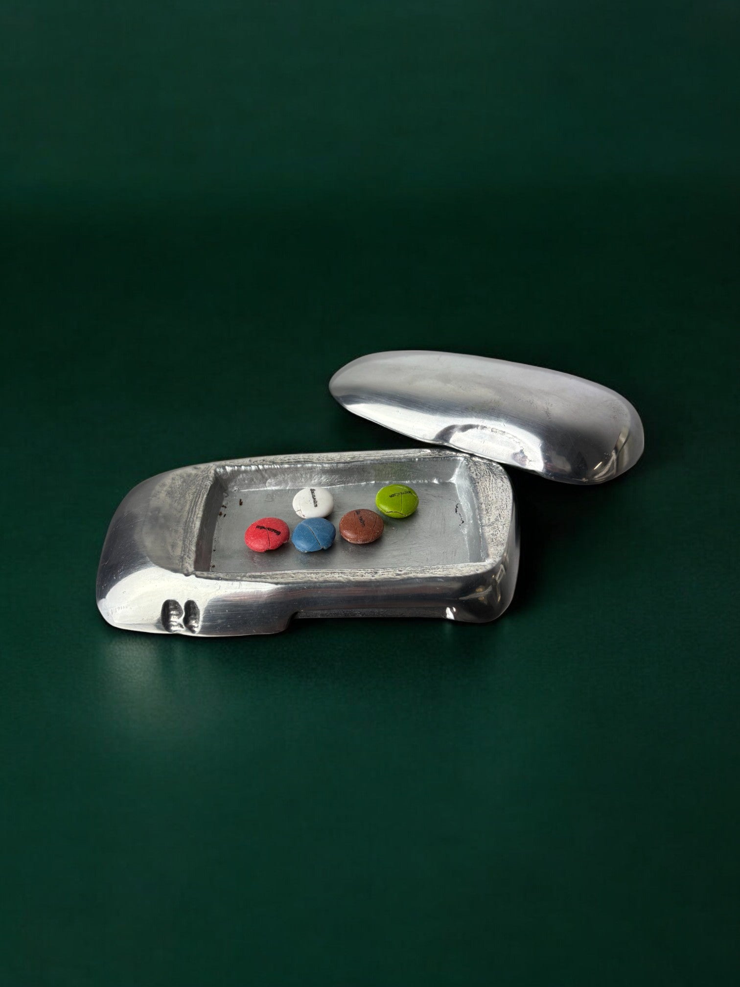 Brutalist paperweight by Art3,solid aluminium, Spain 1970