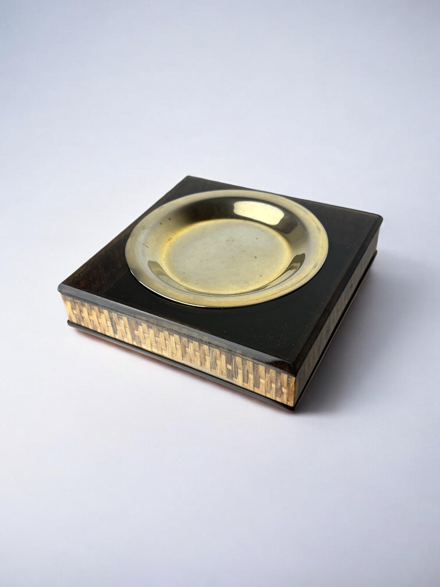 Lucite & Rattan Astray, Christian Dior Style, circa 1970's