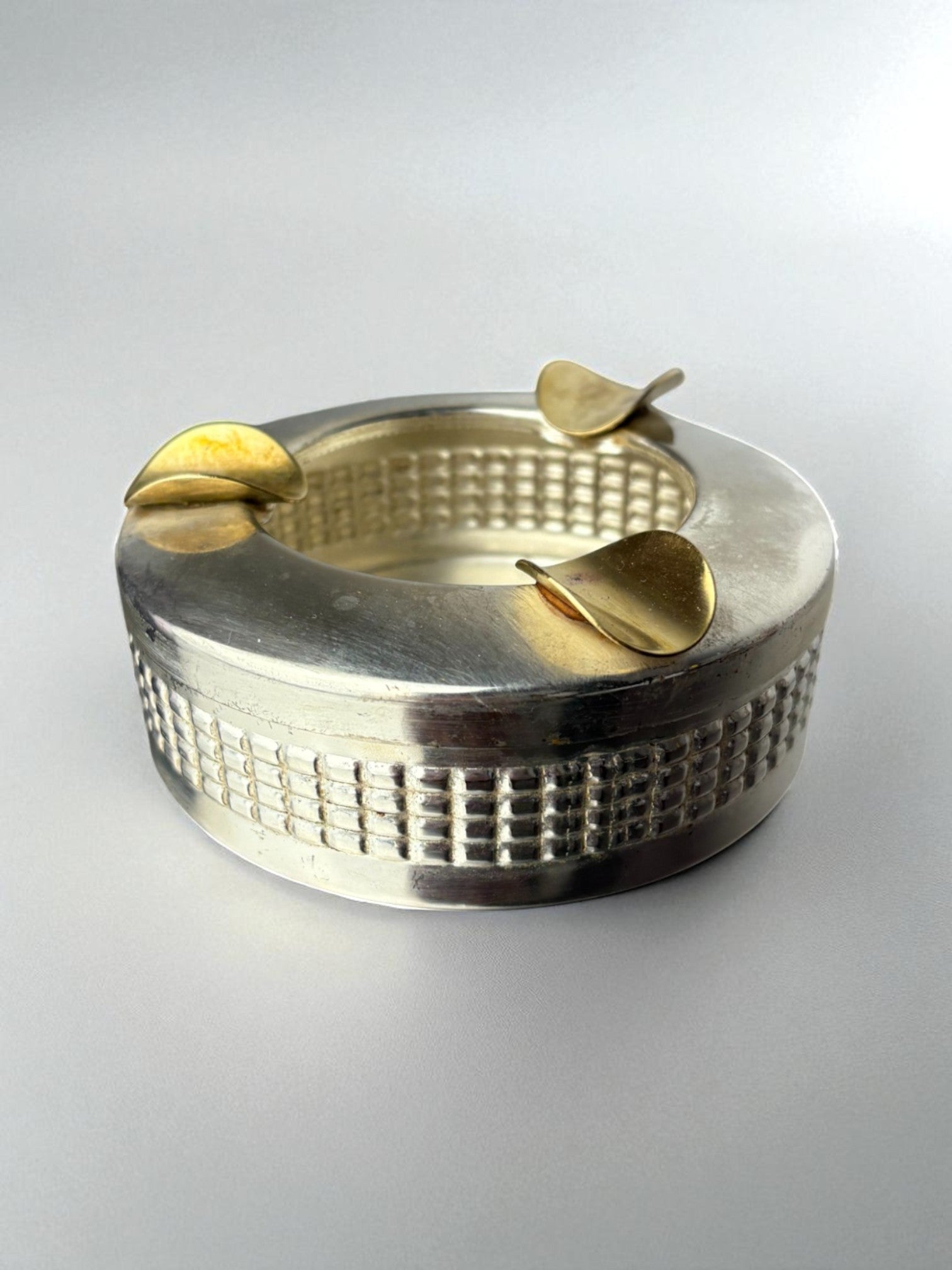 Silver plated ashtray, Maria Pergay's style, France, 1970's