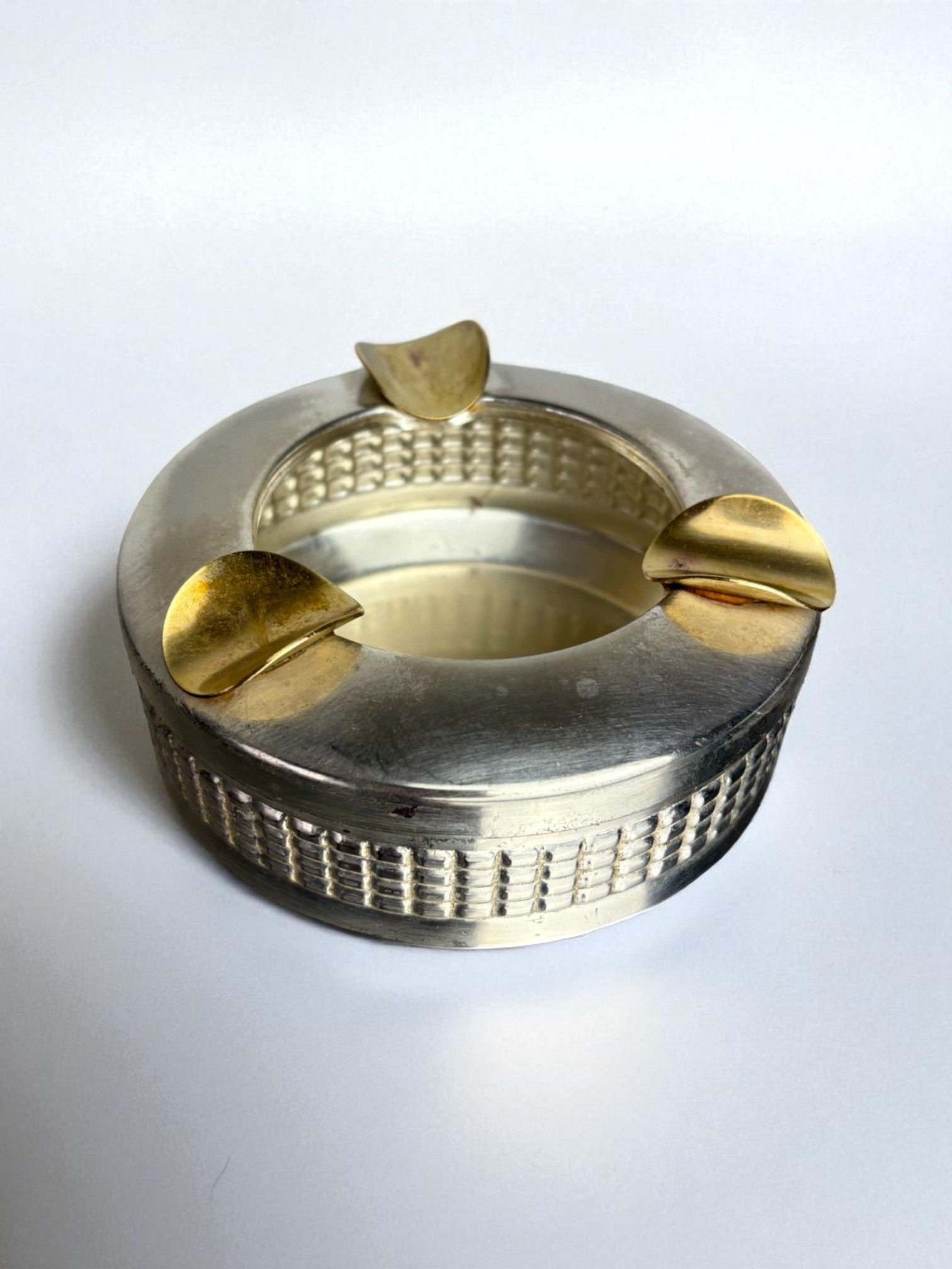 Silver plated ashtray, Maria Pergay's style, France, 1970's