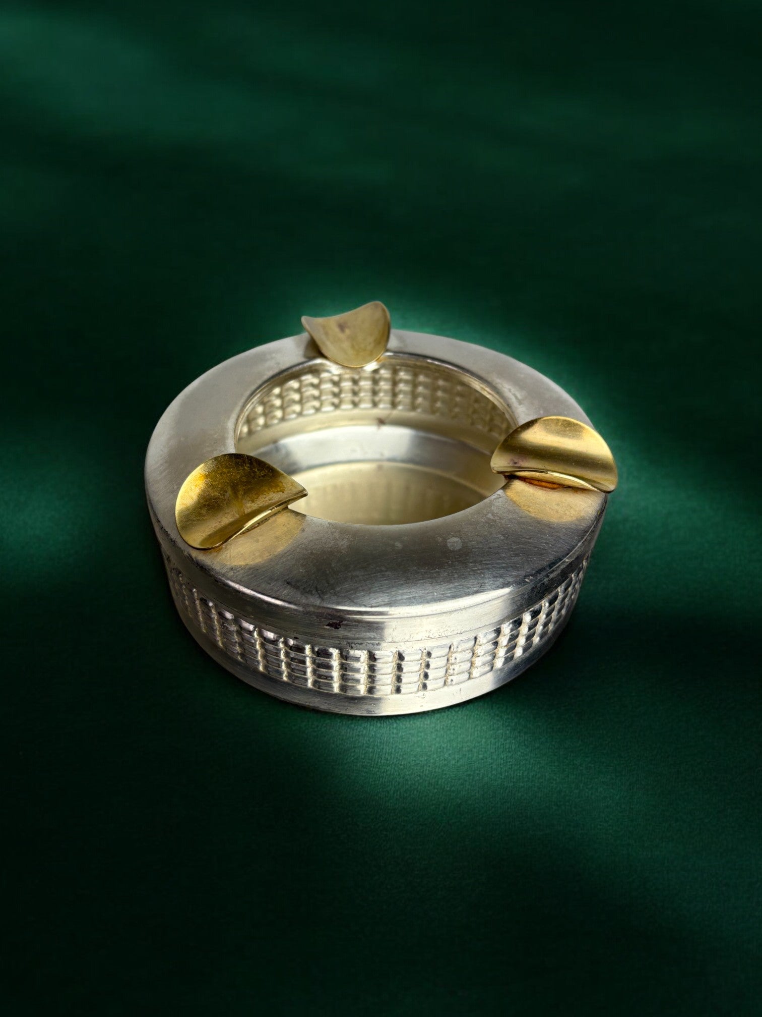 Silver plated ashtray, Maria Pergay's style, France, 1970's