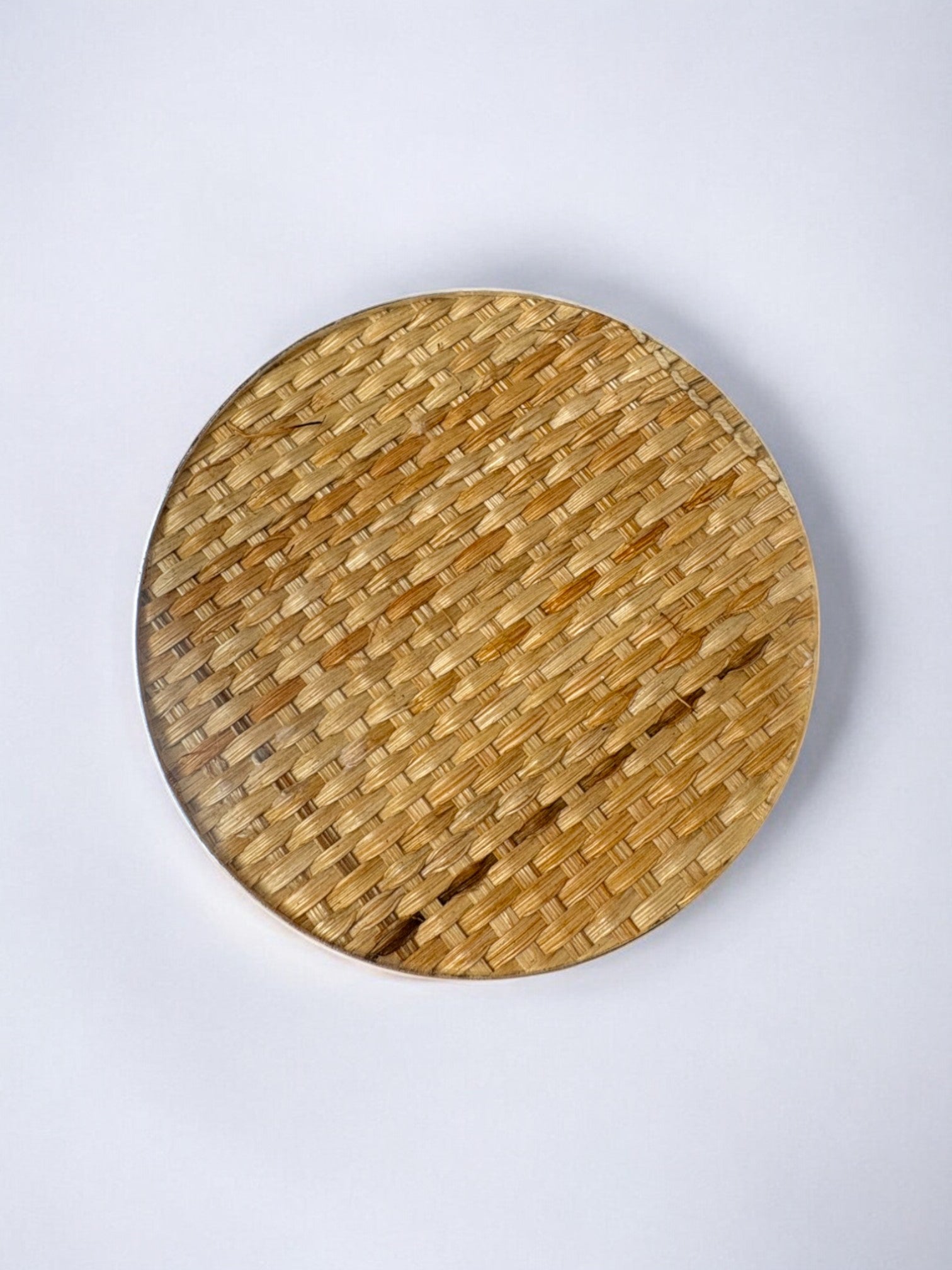 Christian Dior Style Lucite & Rattan Bottle coaster, Italy, 1970's