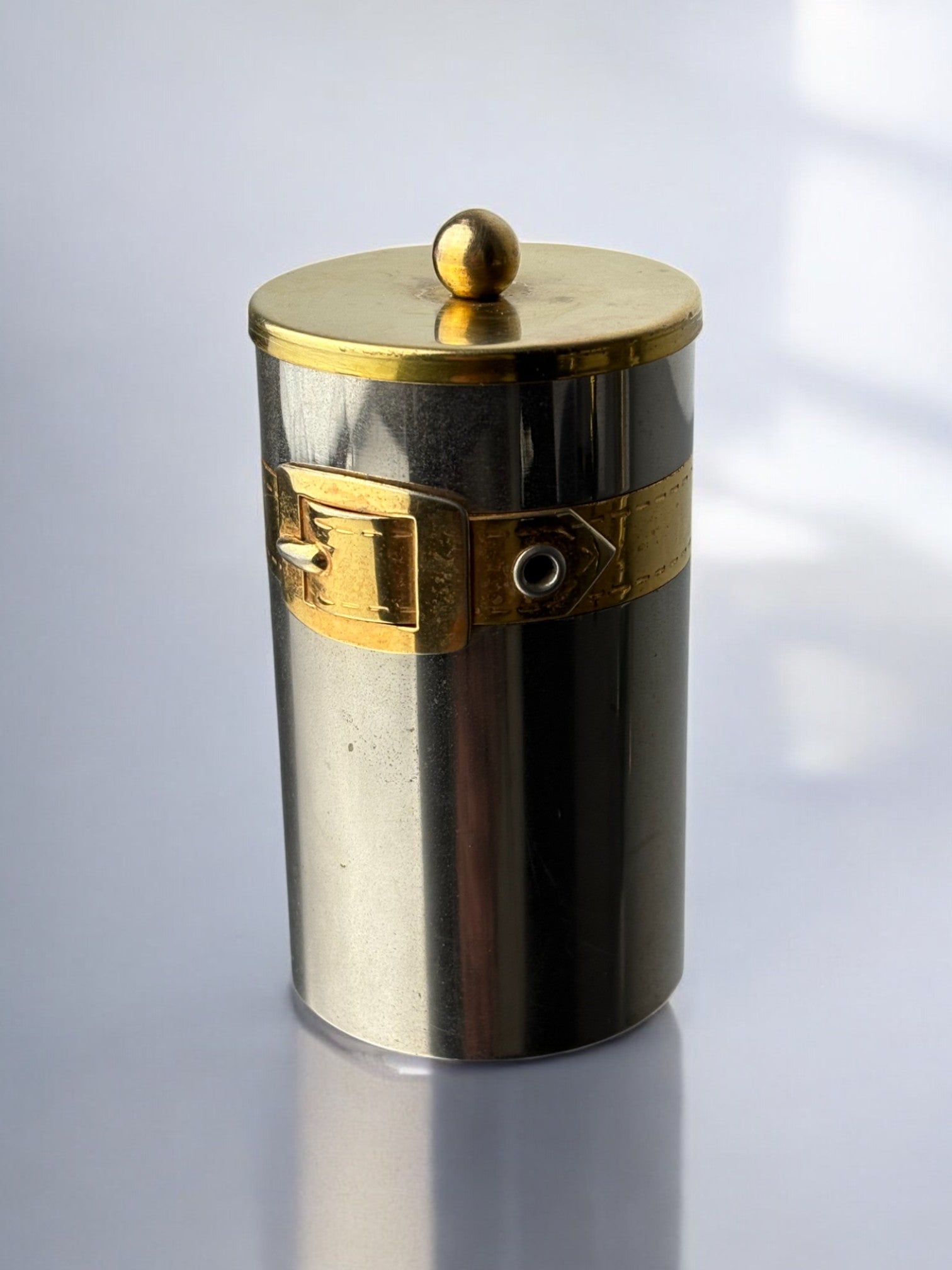 Maria Pergay's style Belt Buckle cigarette box, France, 1970's