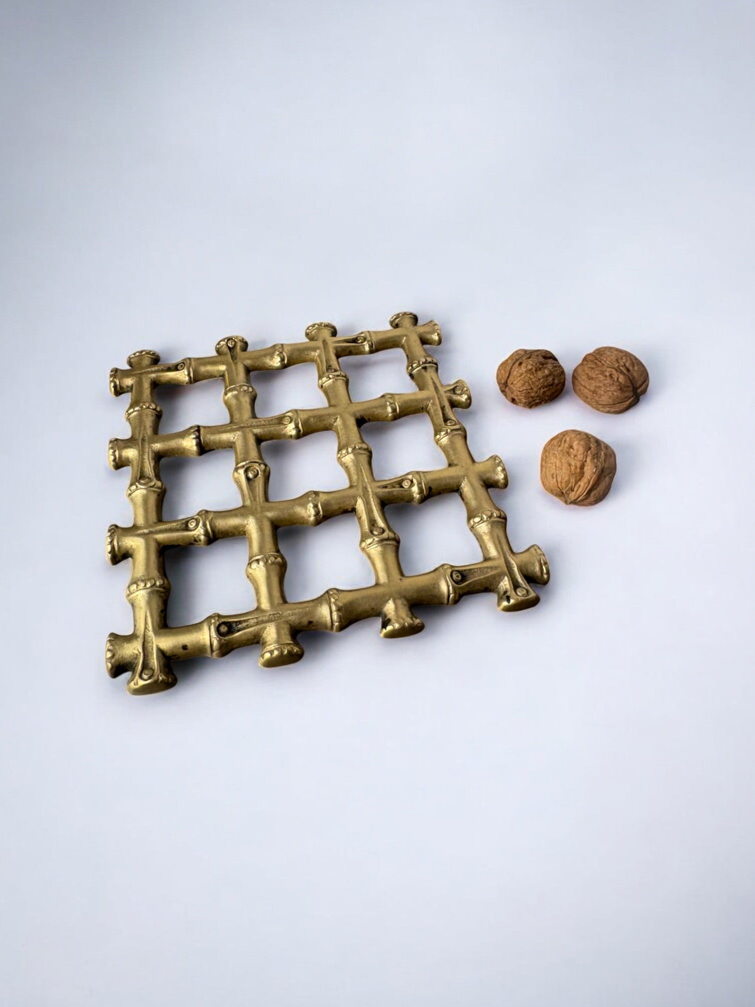 Faux bamboo trivet in bronze, Italy, 1970's