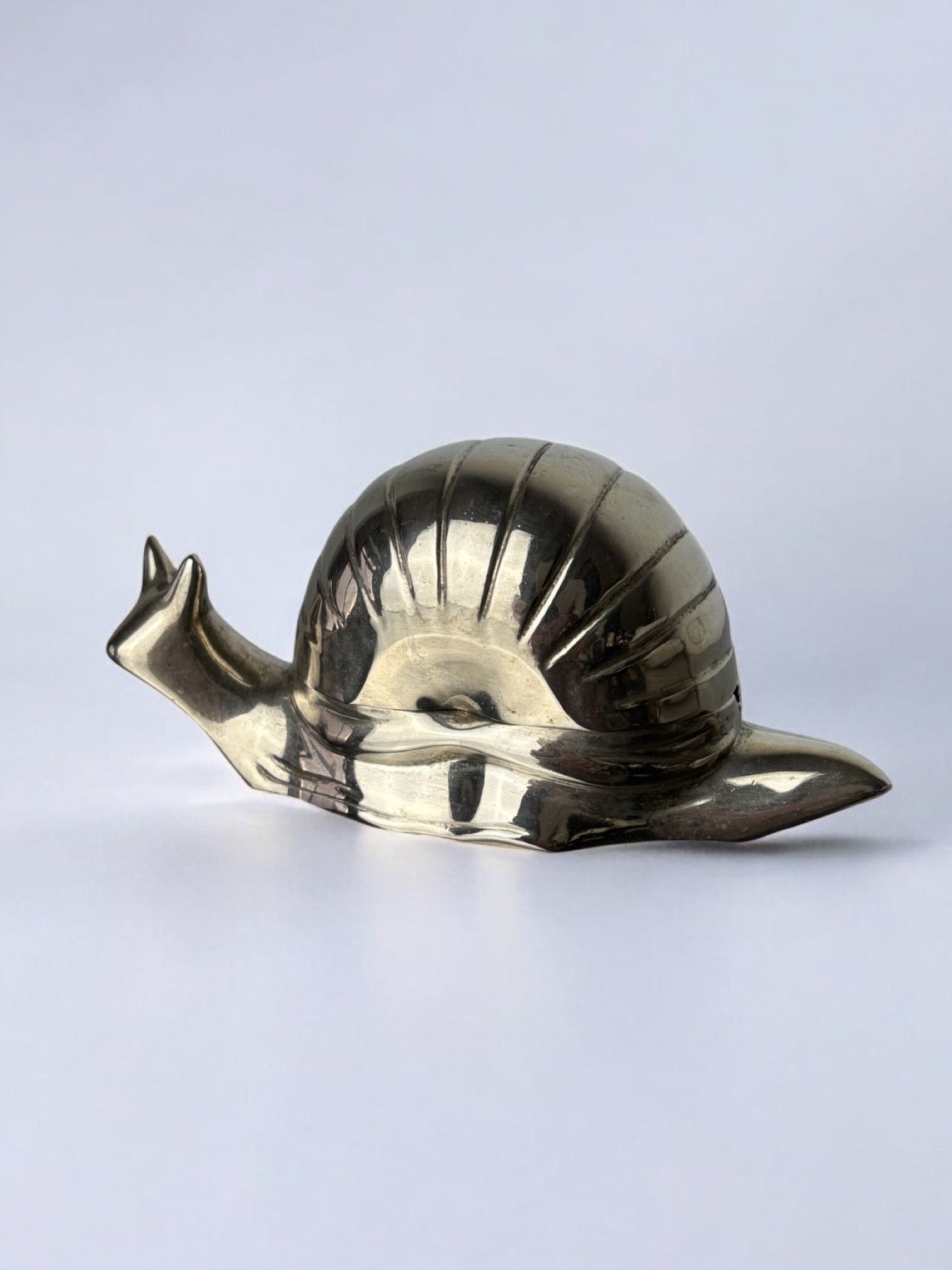 Snail jewelry box, silver plated, Italy, 1970's
