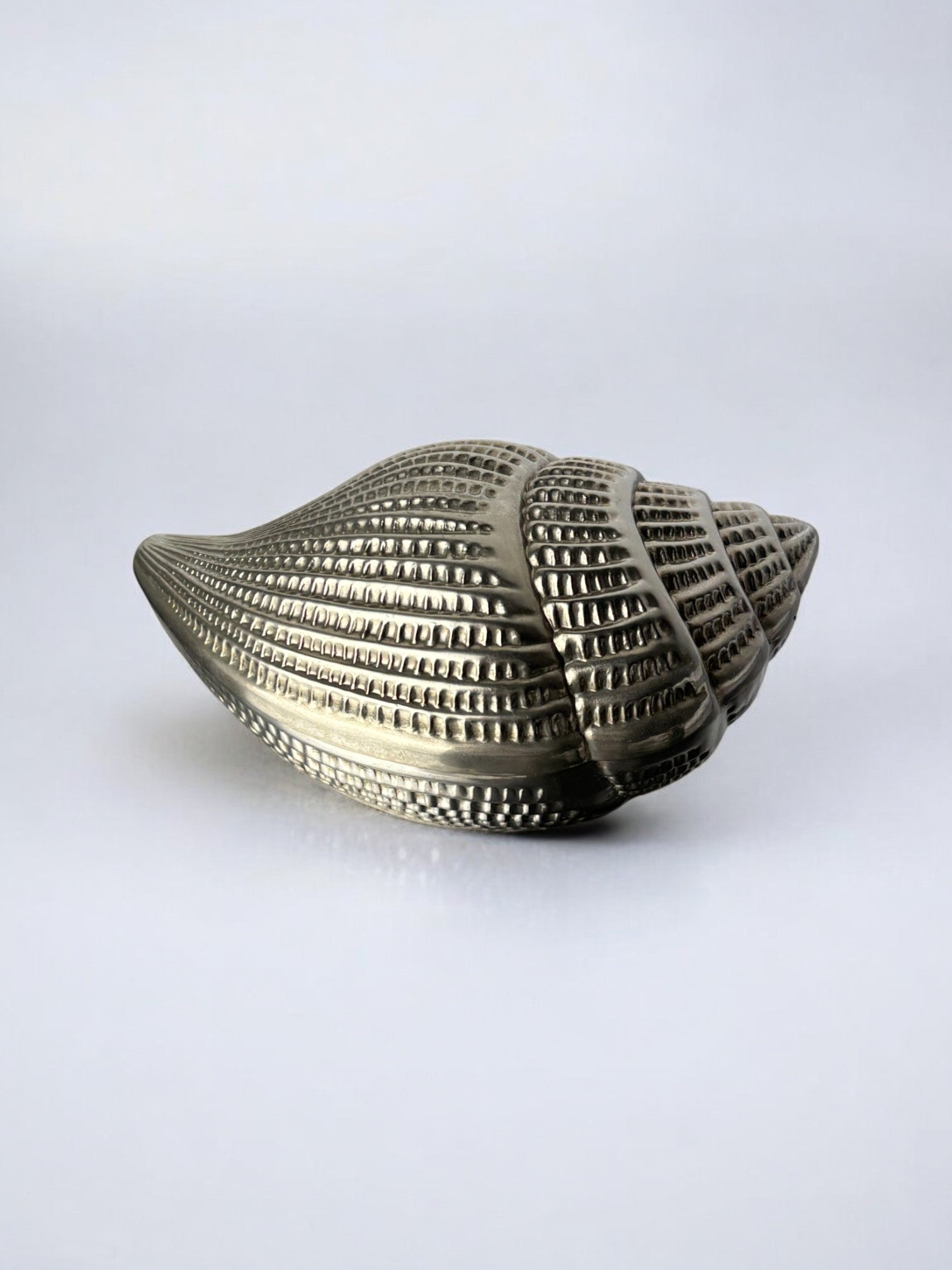 Shell jewelry box, silver plated, Italy, circa 1970's