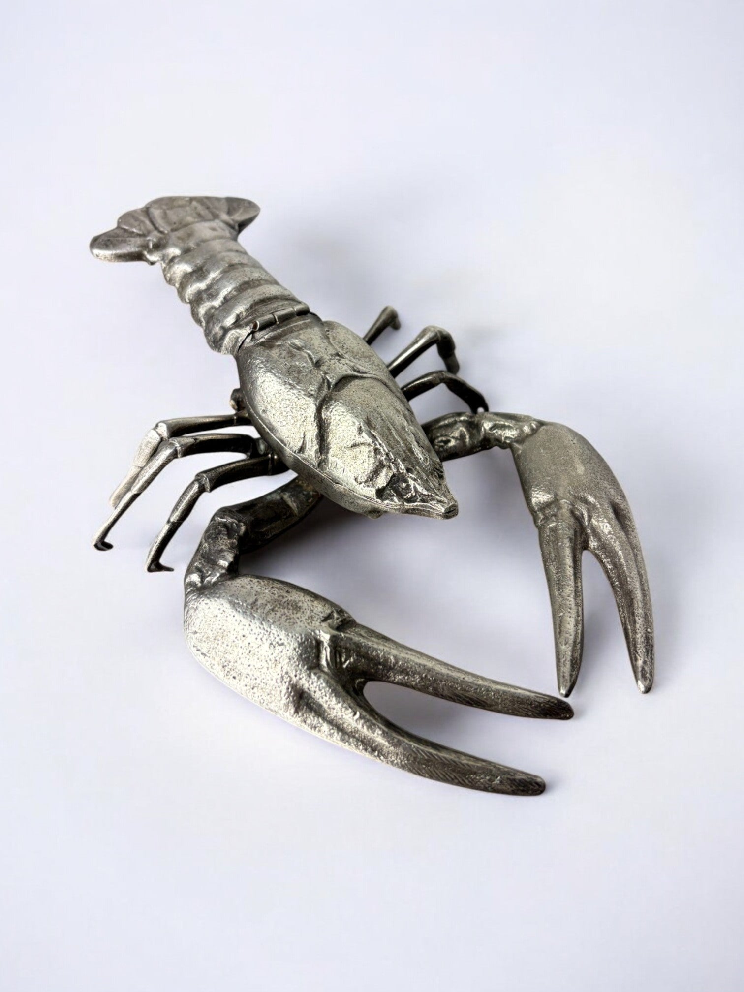 Lobster jewelry box, silver plated, Italy, 1950's