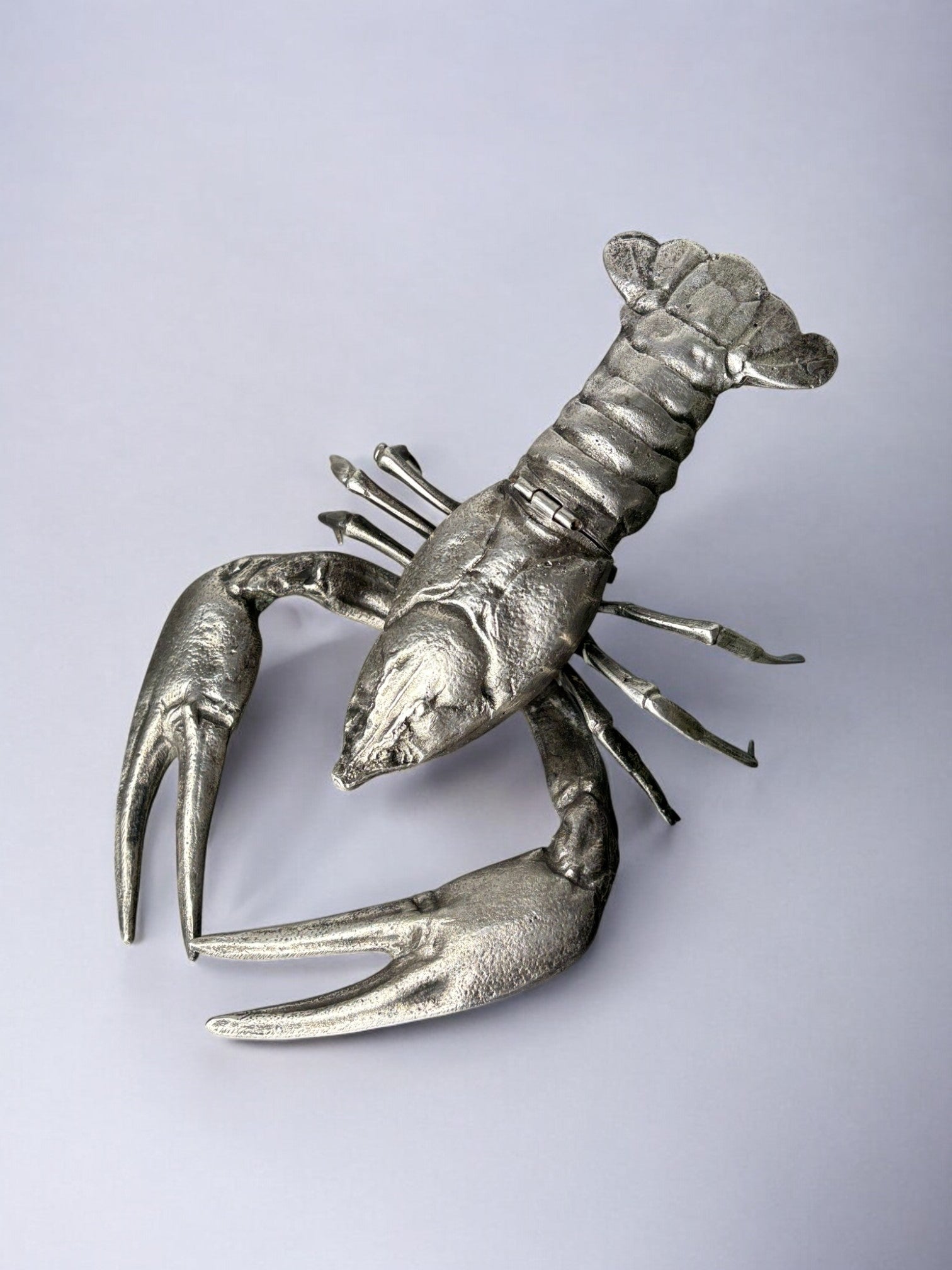 Lobster jewelry box, silver plated, Italy, 1950's