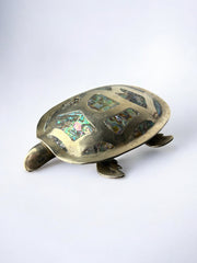 Abalone shell & alpaca silver turtle box, Mexico, 1970's