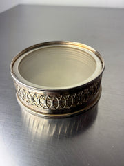 Willy Rizzo Style Coasters in Lucite & Silver plated,Set of 6, Italy, 1970s