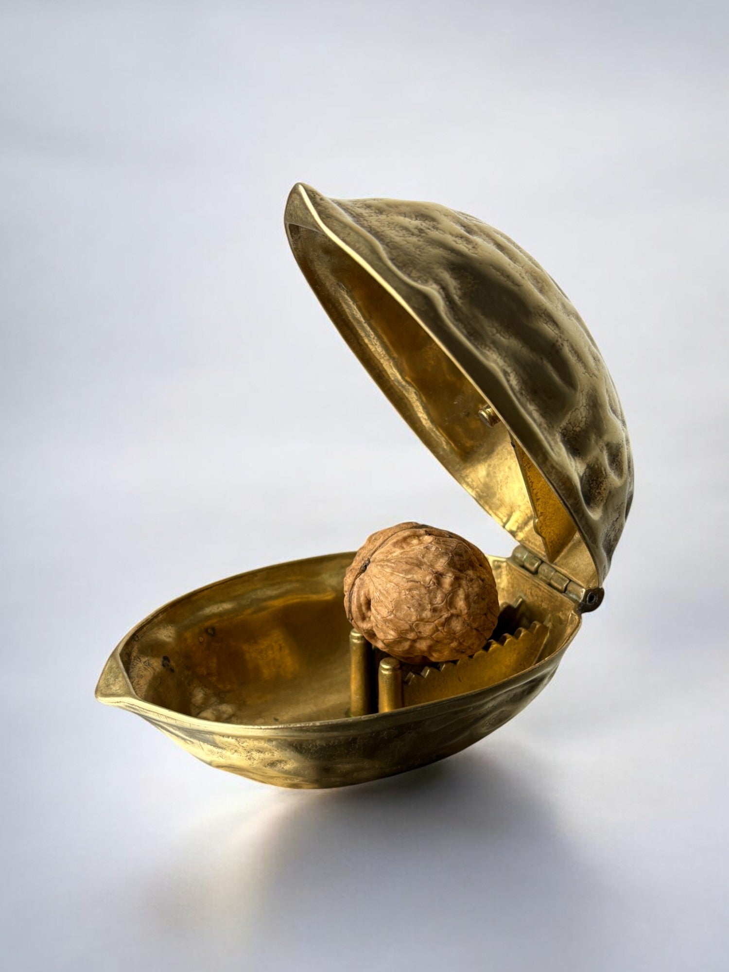Walnut Shaped Nut Cracker in Brass, Italy 1970’s