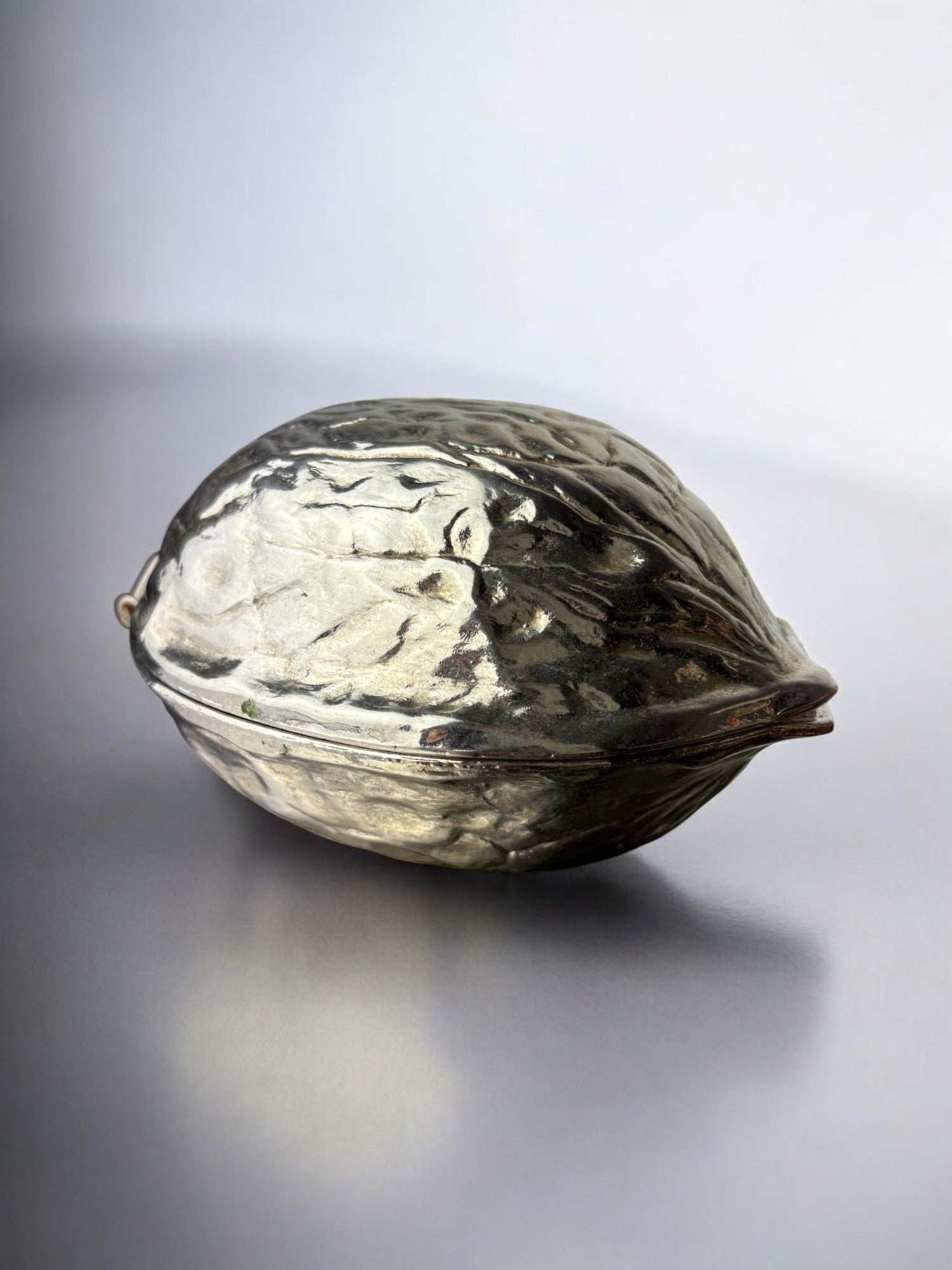 Silver plated Walnut Shaped Nut Cracker, Italy 1970’s
