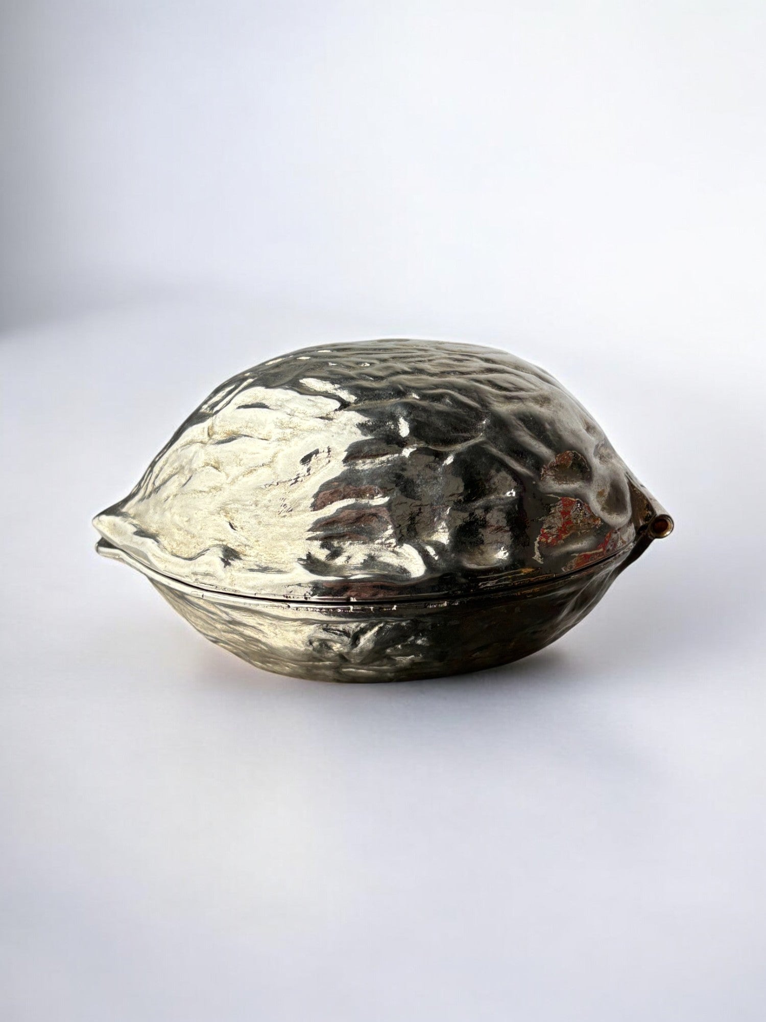 Silver plated Walnut Shaped Nut Cracker, Italy 1970’s