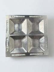 mother-of-pearl & aluminium centerpiece, Italy, 1970's