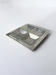 mother-of-pearl & aluminium centerpiece, Italy, 1970's