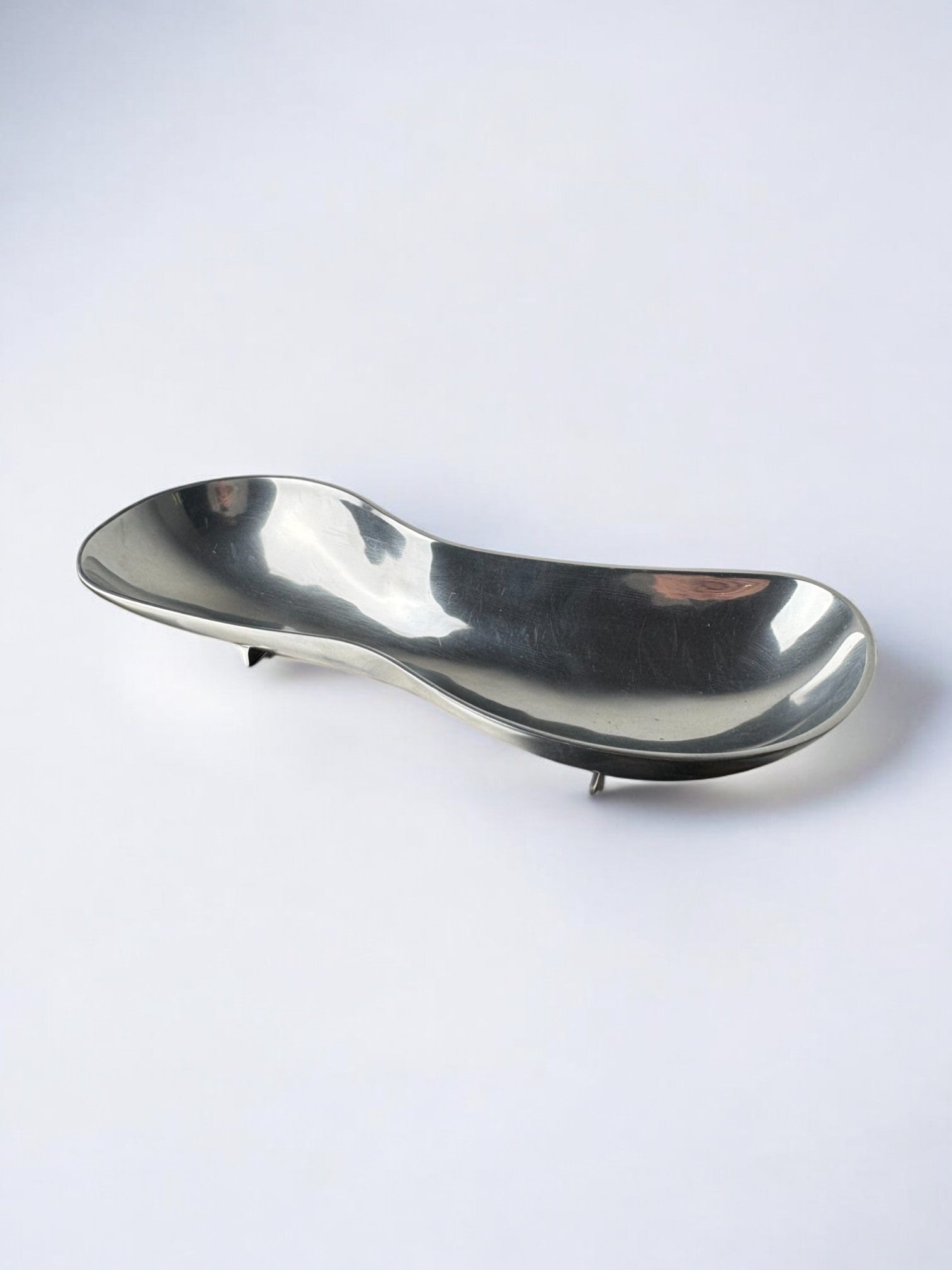 Biomorphic centerpiece, solid aluminum, Spain, 1980's