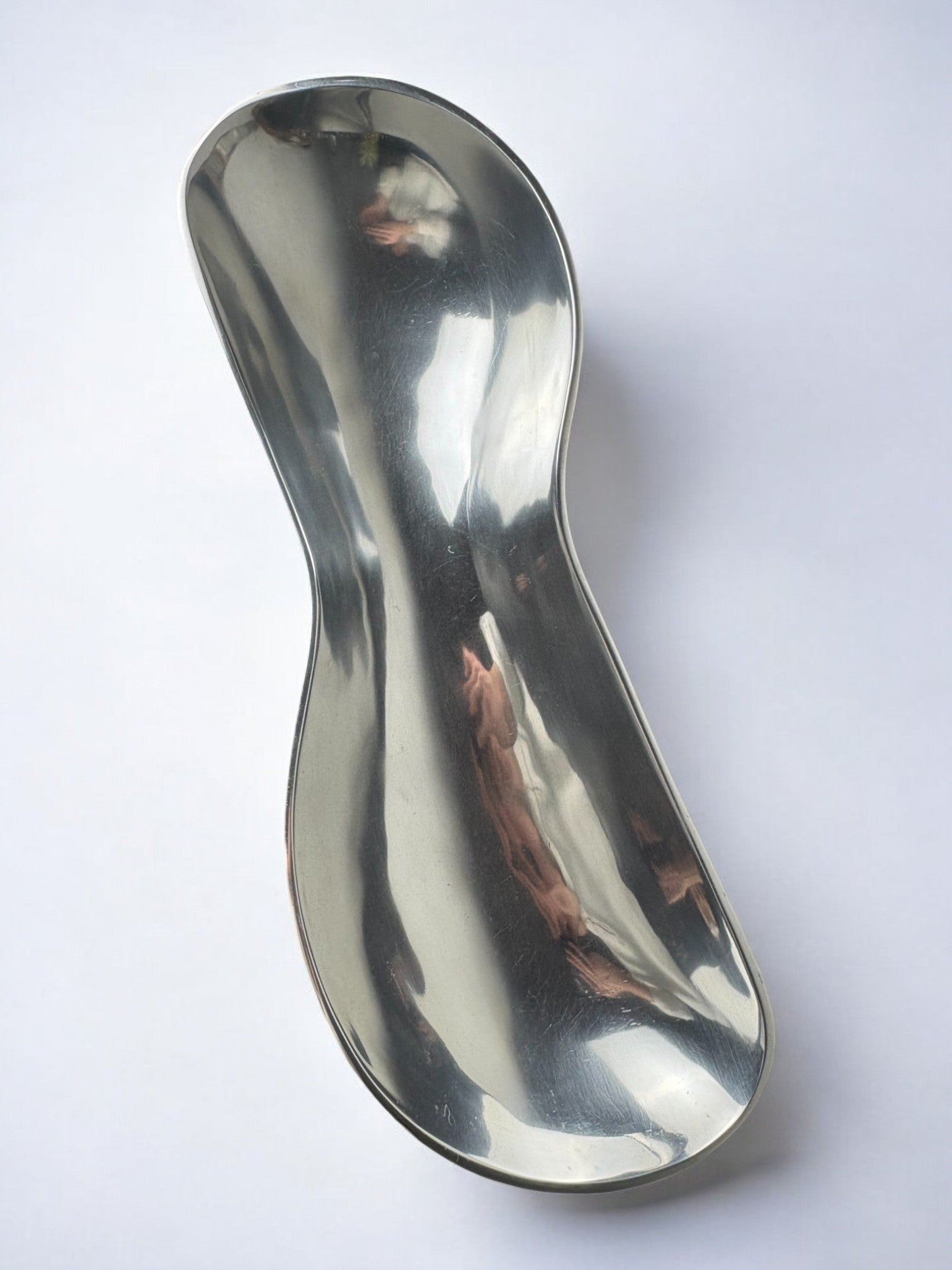 Biomorphic centerpiece, solid aluminum, Spain, 1980's