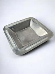 mother-of-pearl & aluminium centerpiece, Italy, circa 1980s
