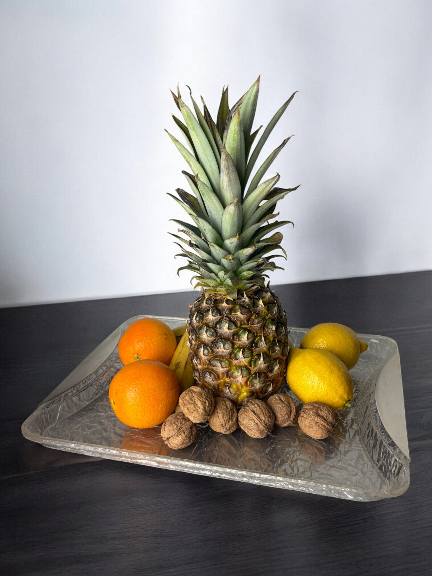Willy Rizzo Style Ice Effect Lucite Tray, Italy, circa 1970's
