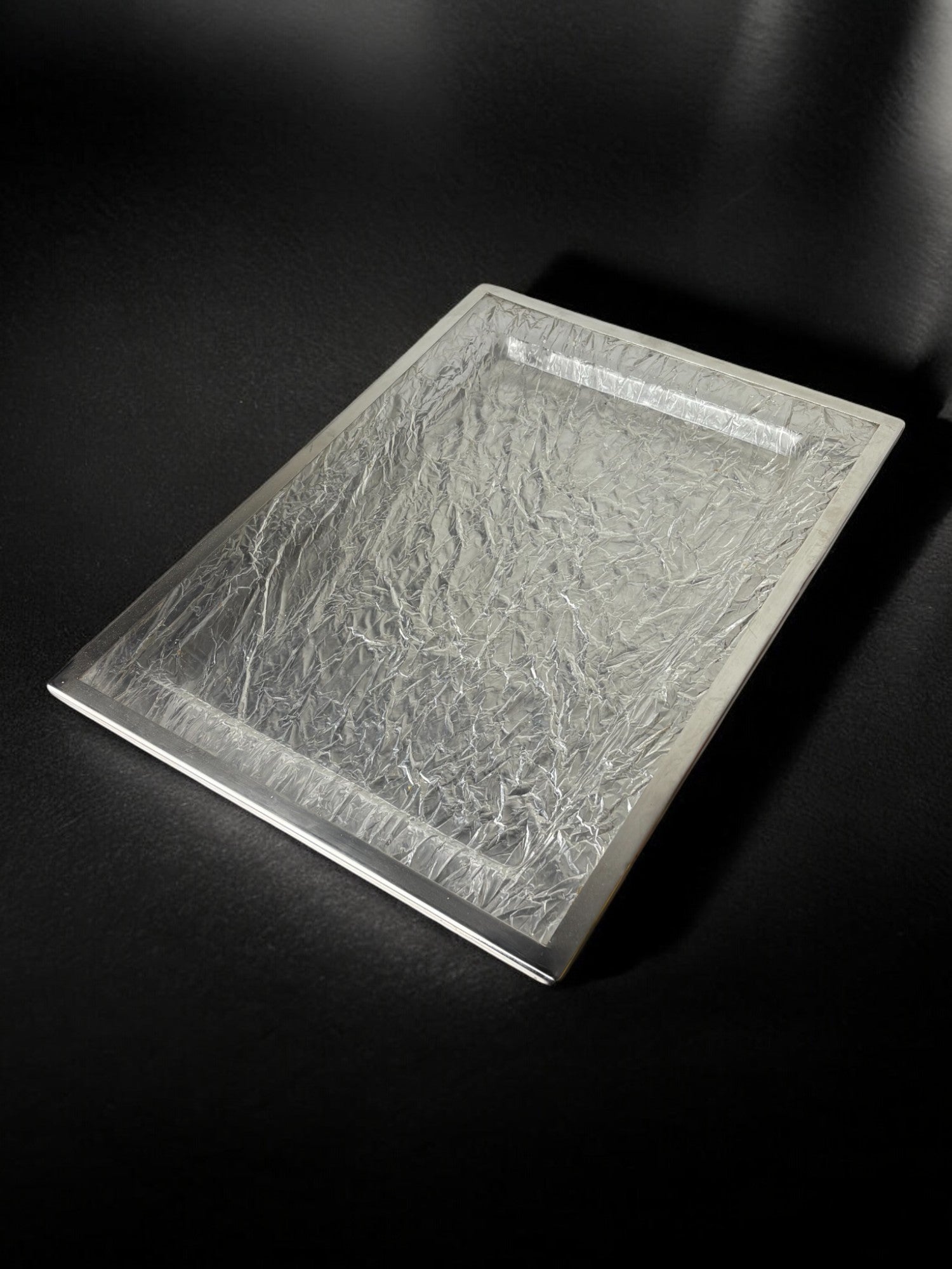 Dior Style Ice Effect Lucite tray, Italy, 1970's