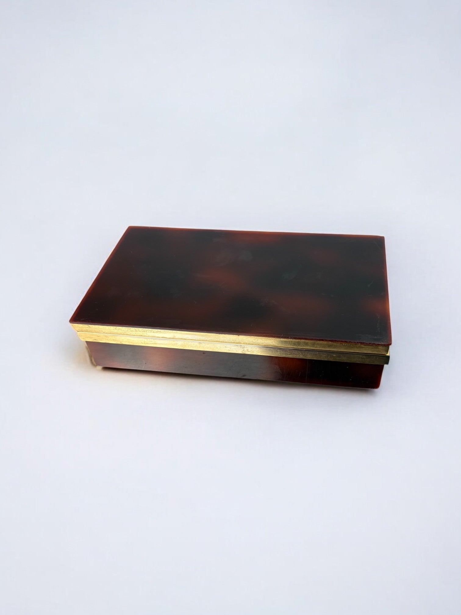 Faux Tortoise Shell Dior vanity box, Italy, 1970's