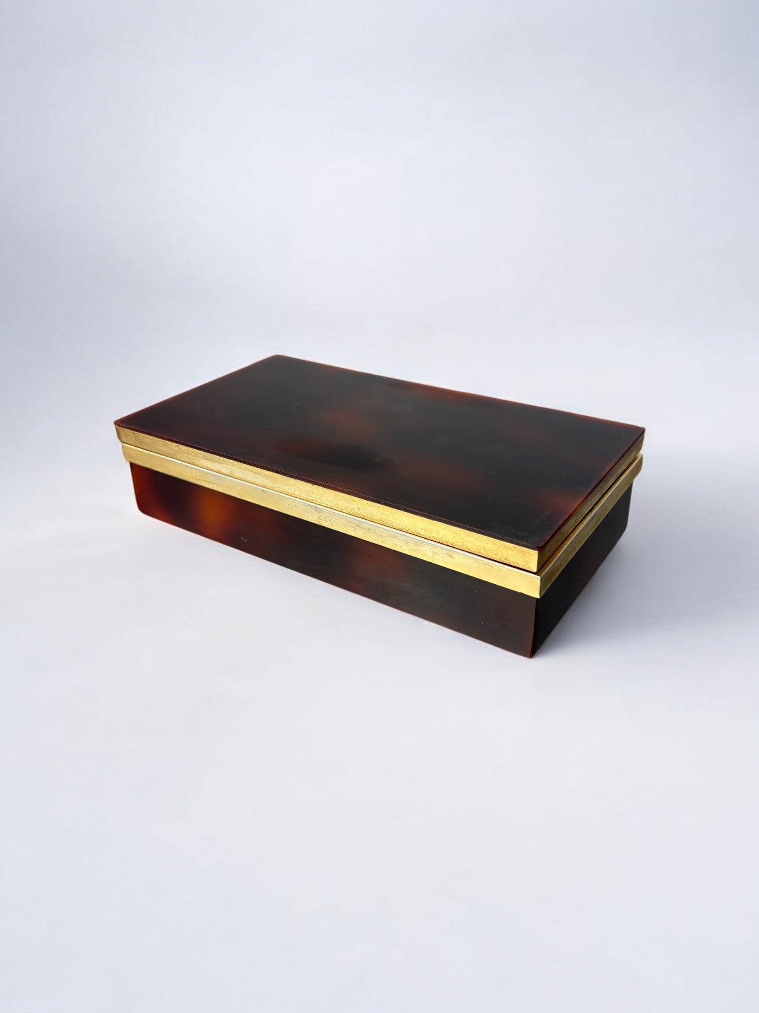 Faux Tortoise Shell Dior vanity box, Italy, 1970's