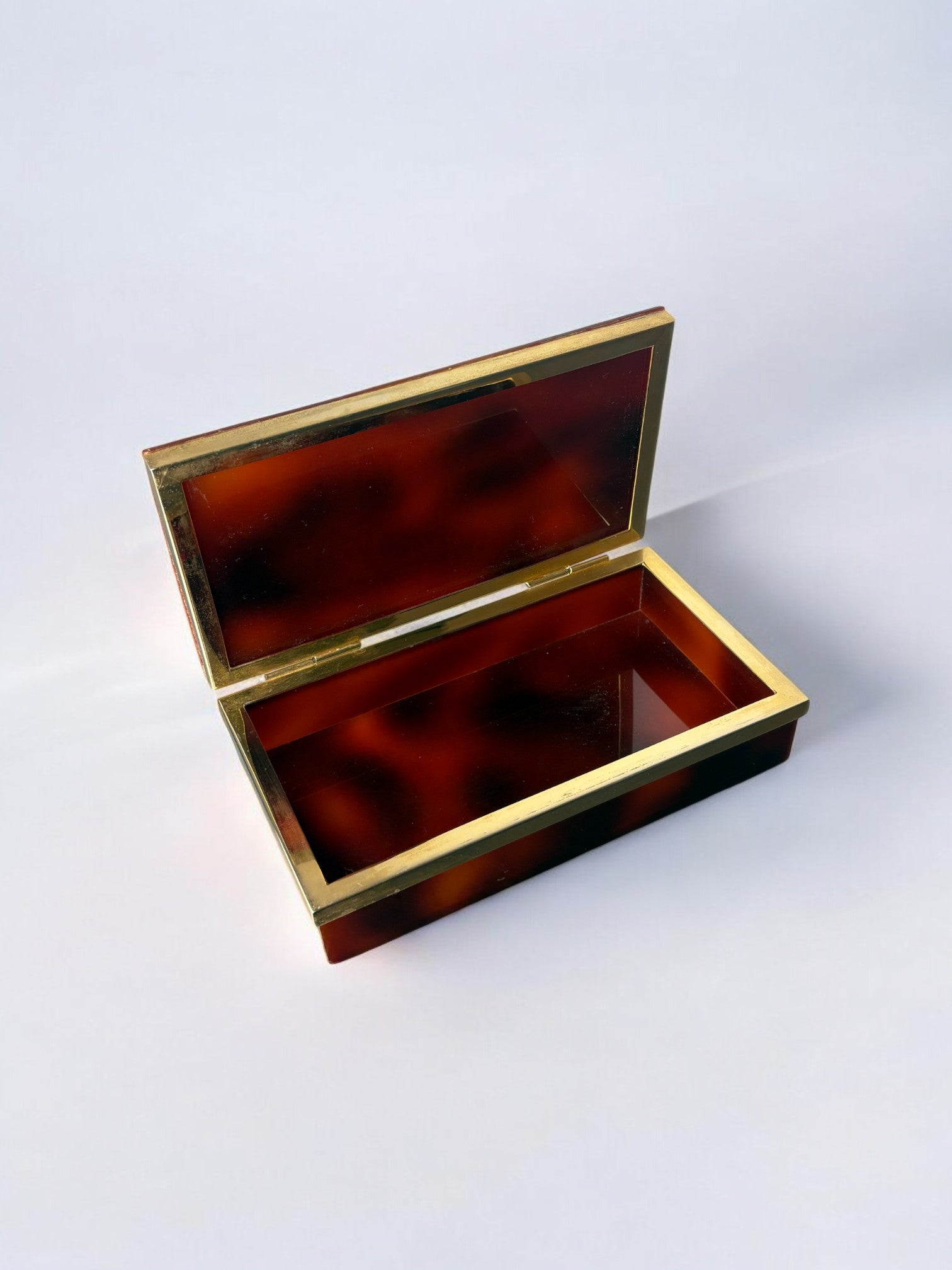 Faux Tortoise Shell Dior vanity box, Italy, 1970's