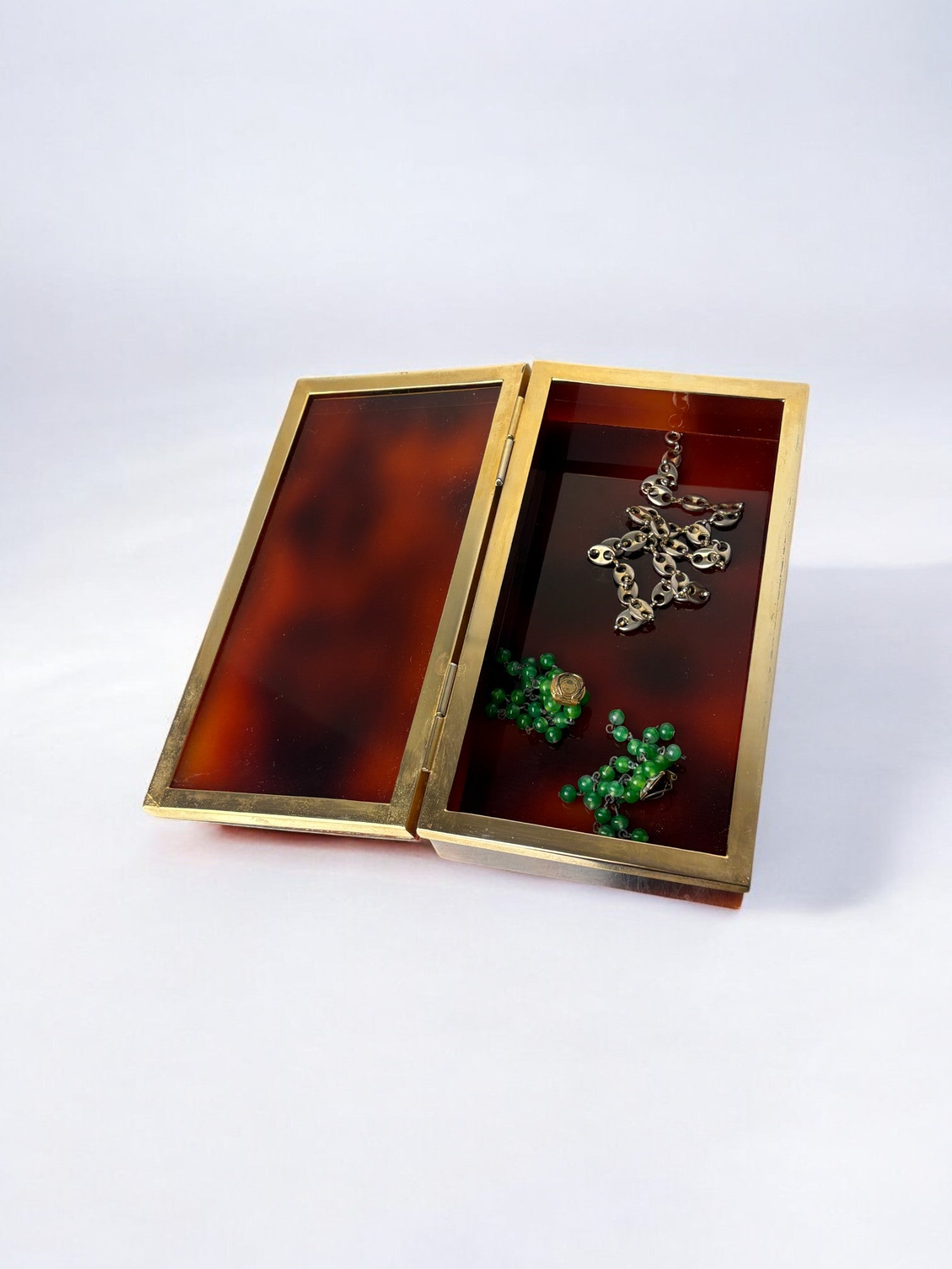 Faux Tortoise Shell Dior vanity box, Italy, 1970's