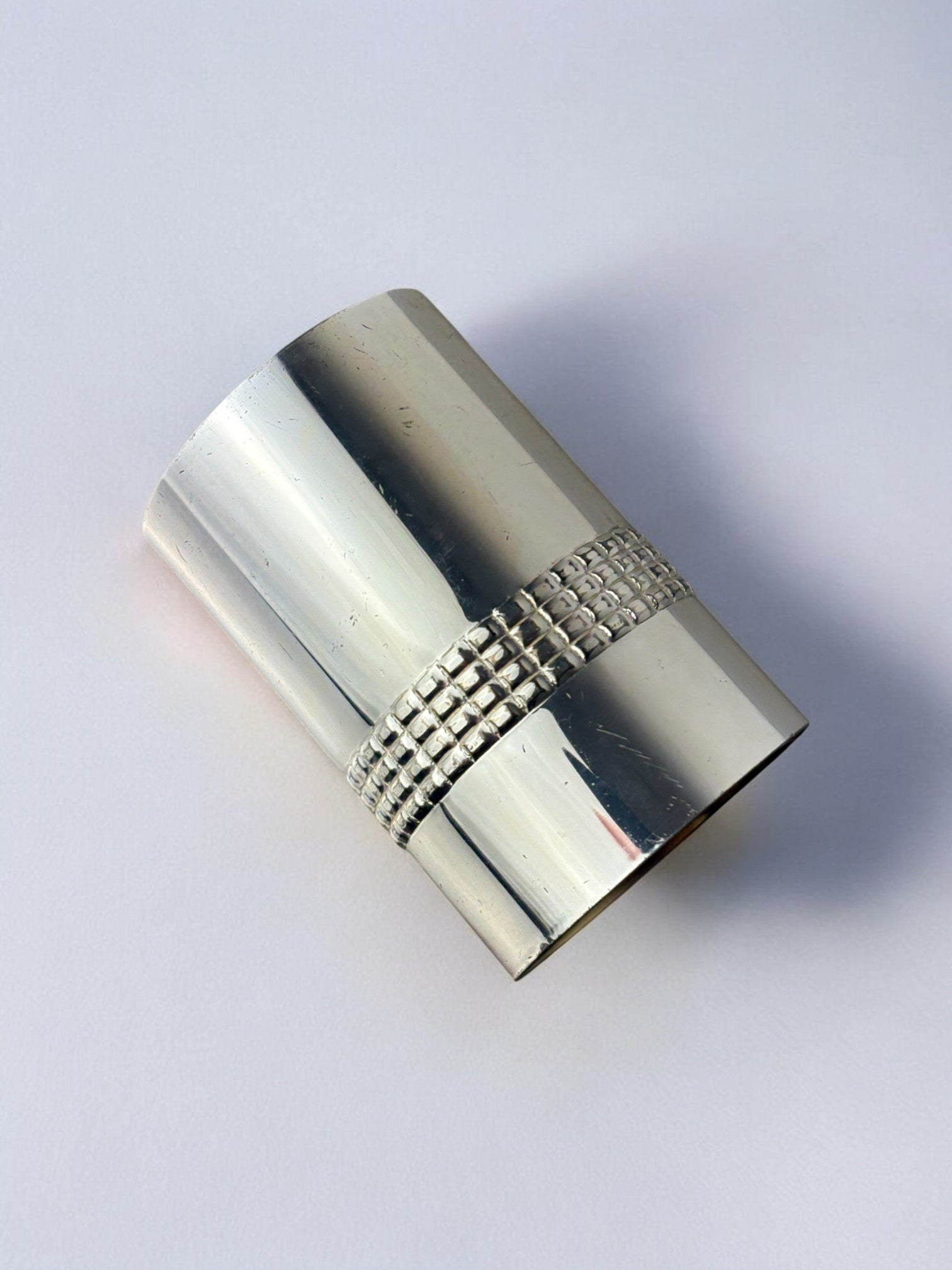 Silver plated cigarette box, Maria Pergay's style, France, 1970