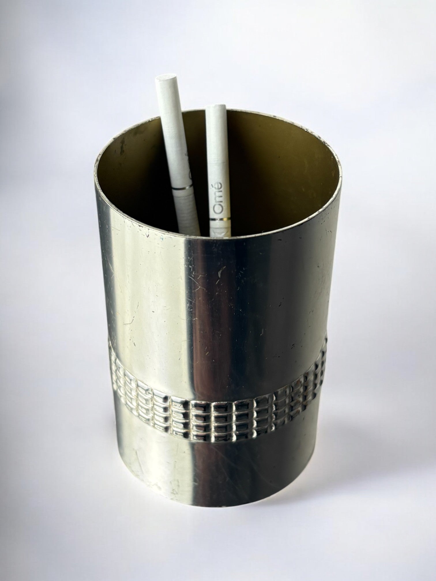 Silver plated cigarette box, Maria Pergay's style, France, 1970