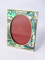 Abalone shell & Alpaca Picture frame, Mexico, circa 1970