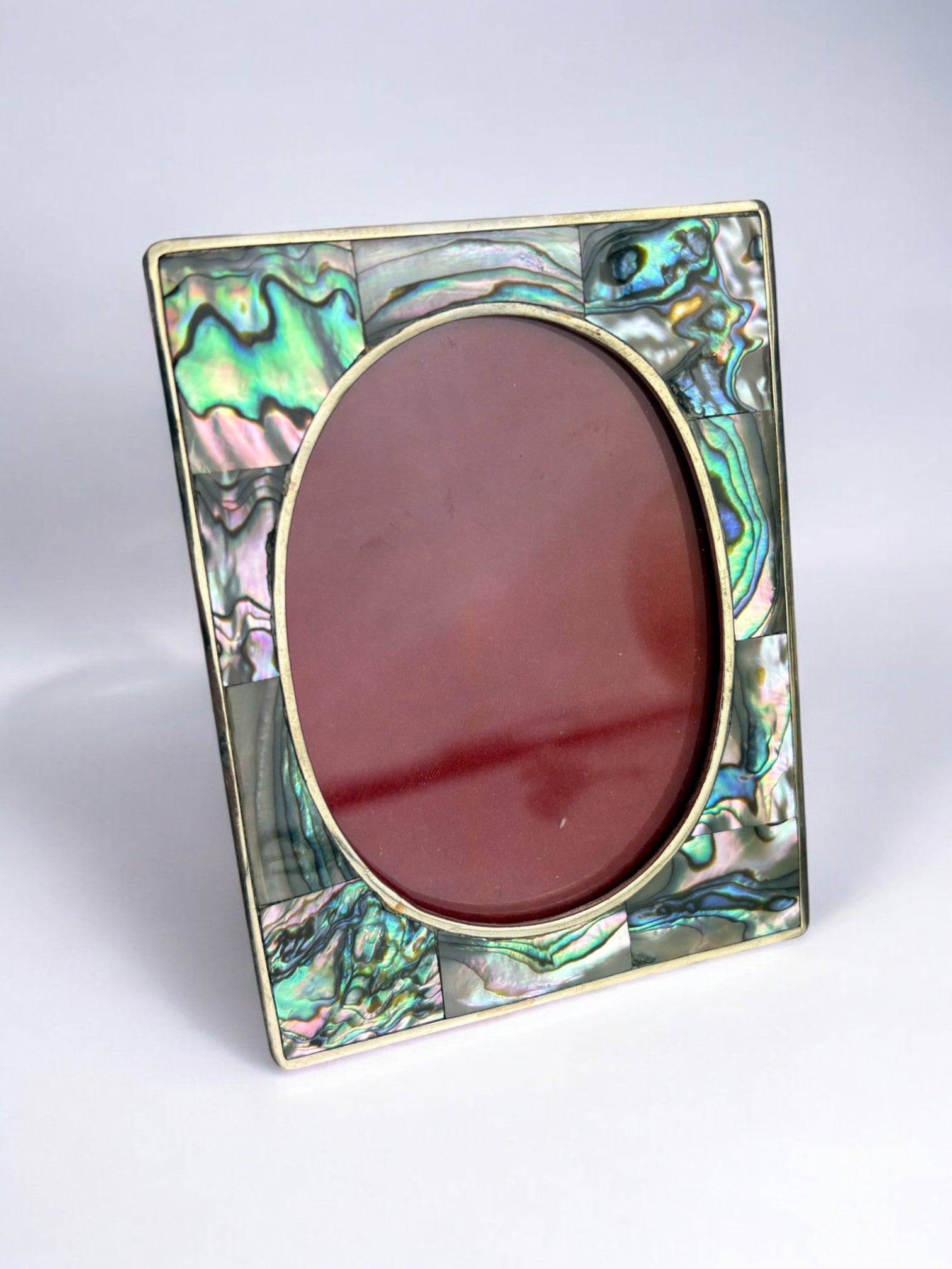 Abalone shell & Alpaca Picture frame, Mexico, circa 1970