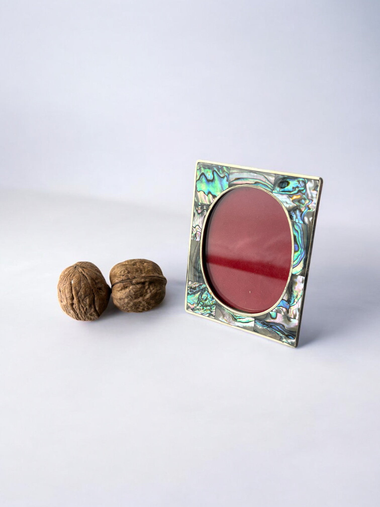 Abalone shell & Alpaca Picture frame, Mexico, circa 1970
