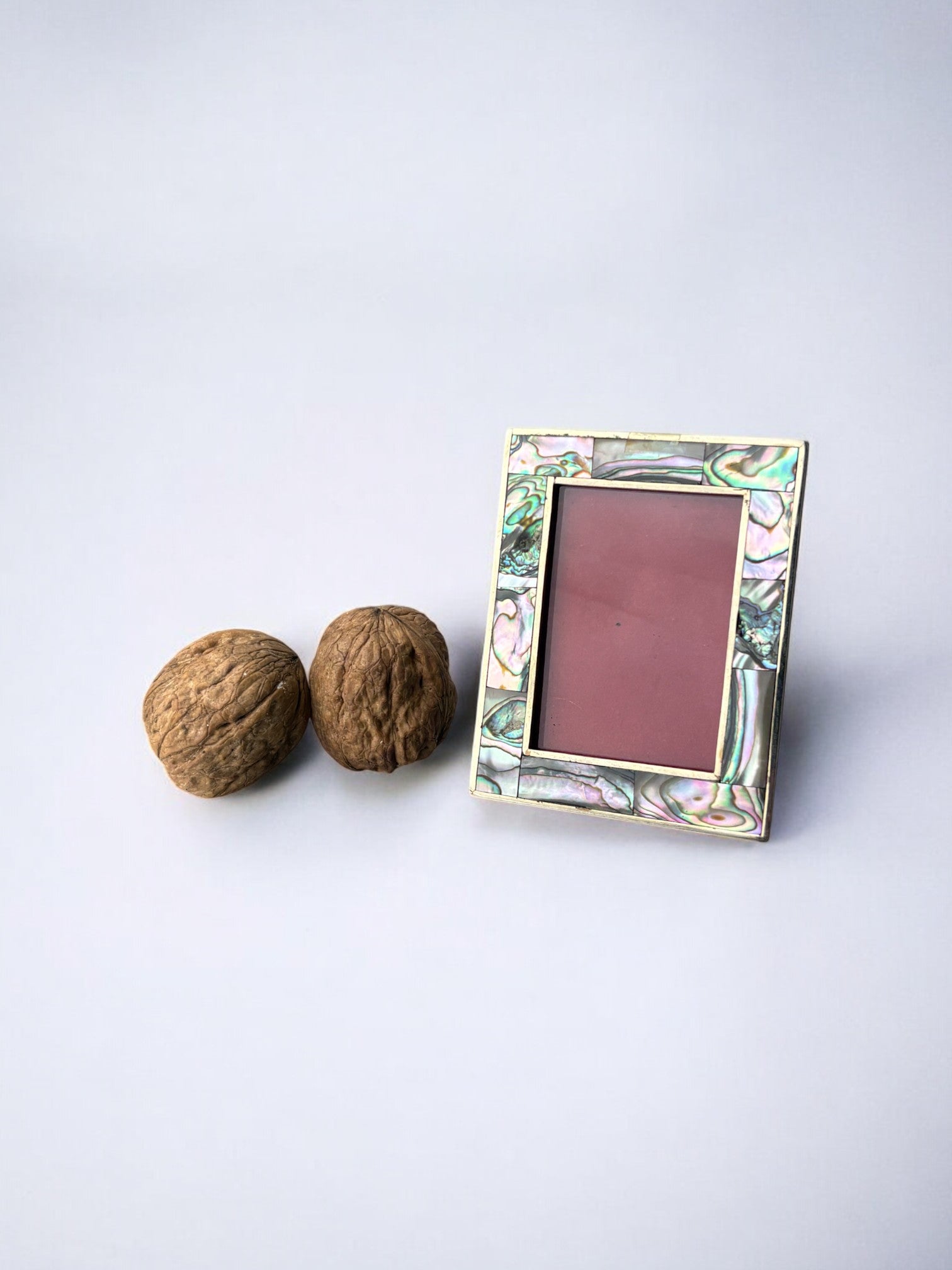 Abalone shell & Alpaca Picture frame, Mexico, 1970
