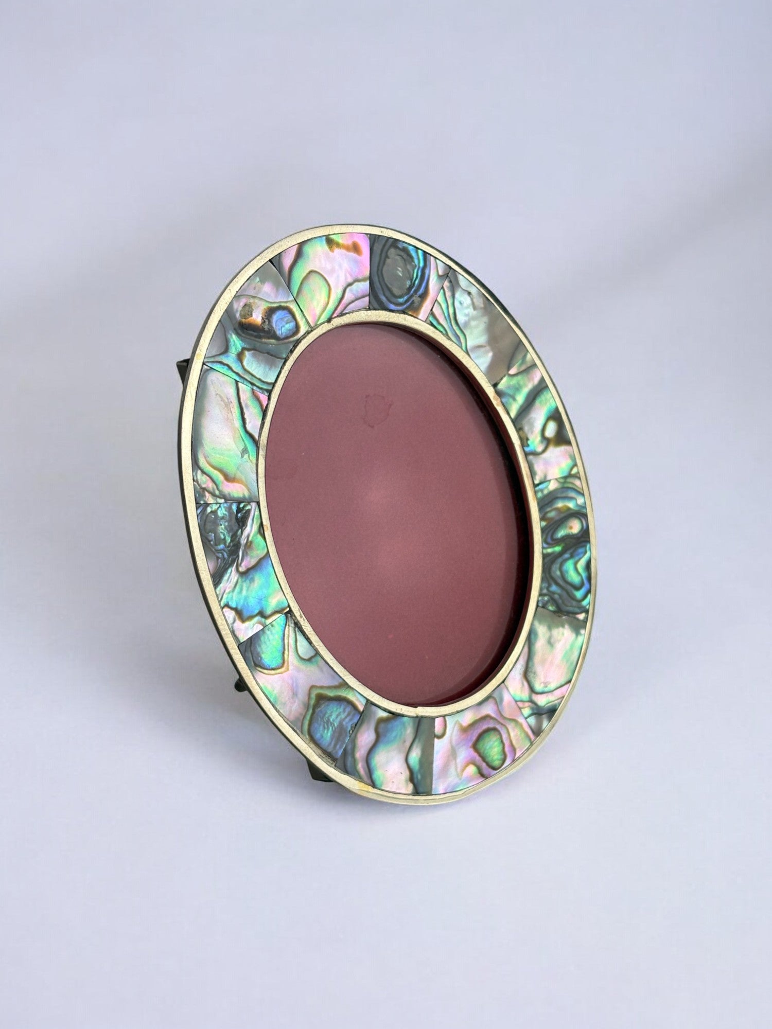 Abalone shell & Alpaca Picture frame, Mexico, 1970's