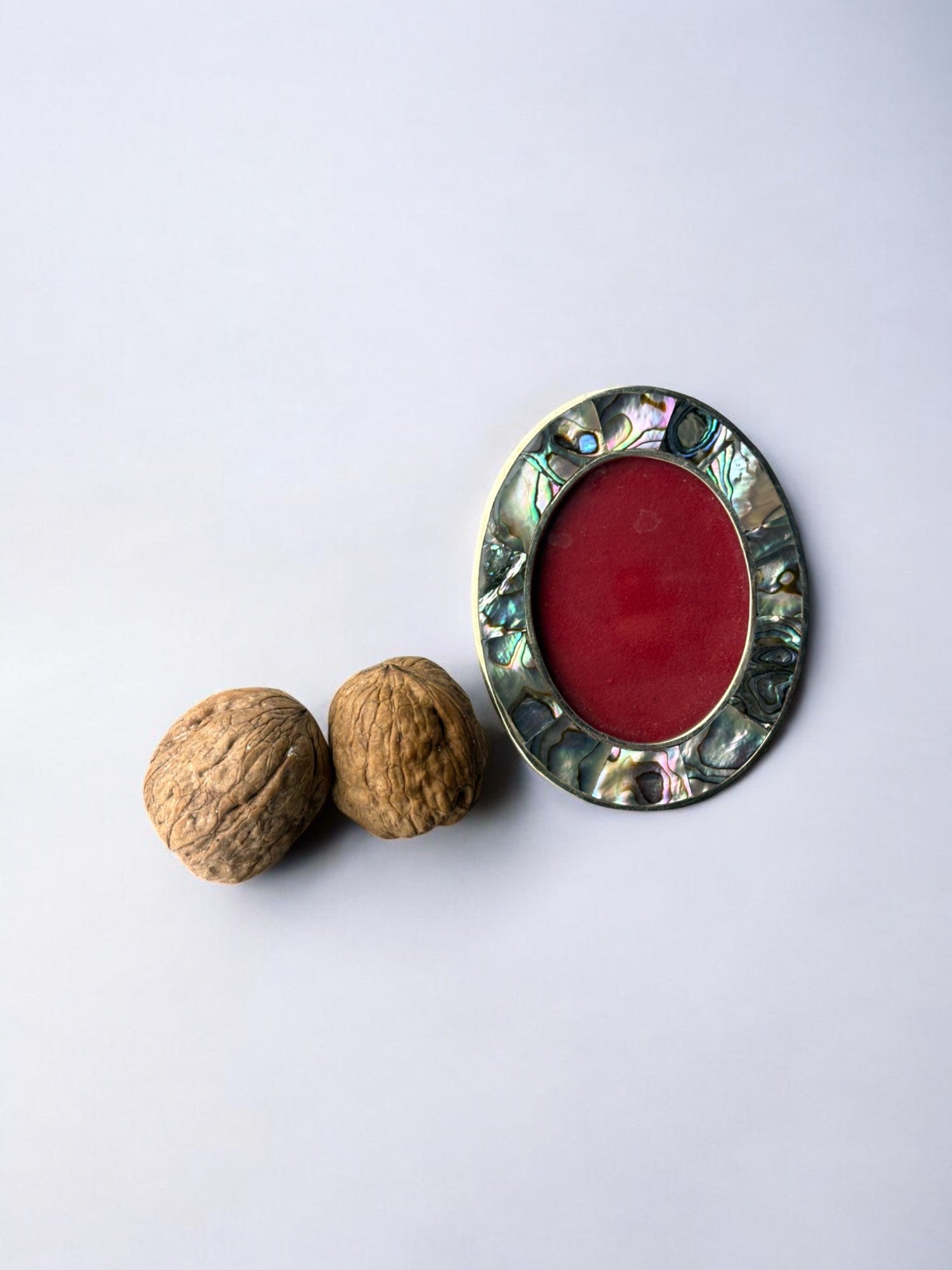 Abalone shell & Alpaca Picture frame, Mexico, 1970's