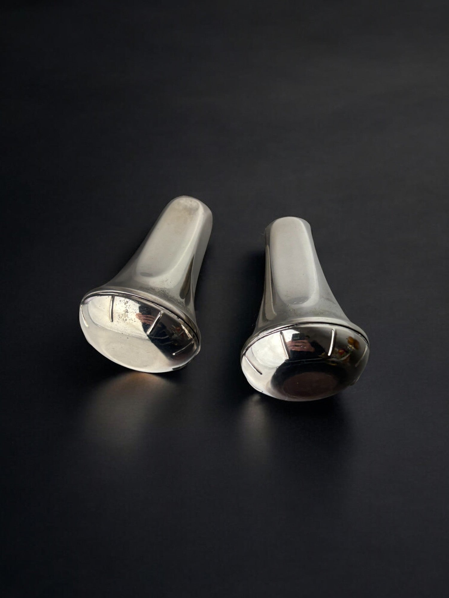 Retro-Futurist faceted Salt & Pepper Shakers, Italy, 1970's