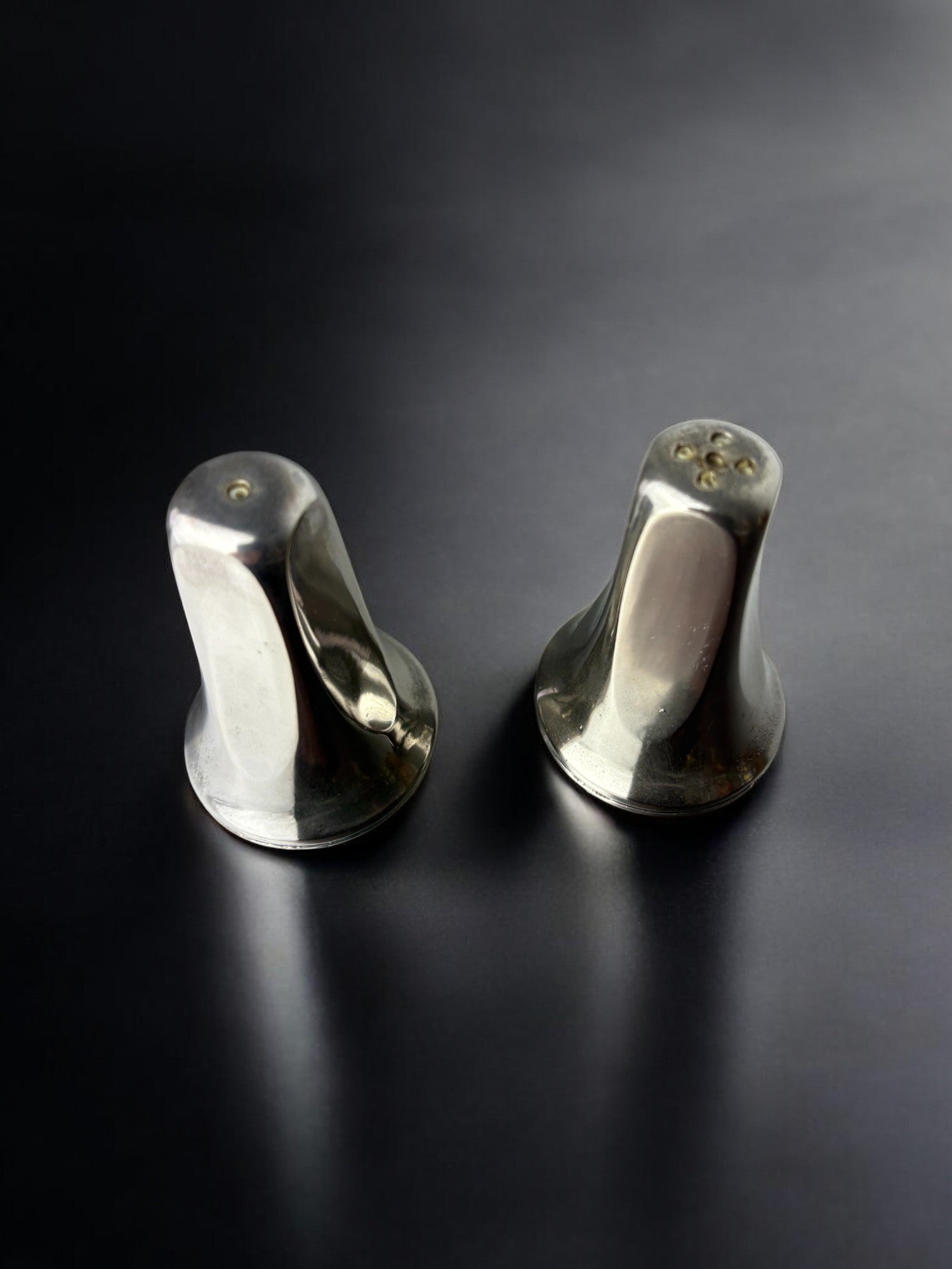 Retro-Futurist faceted Salt & Pepper Shakers, Italy, 1970's
