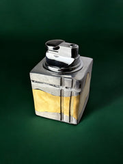 Brutalist lighter by Ardisur, Bronze and aluminum, 1970's, Spain