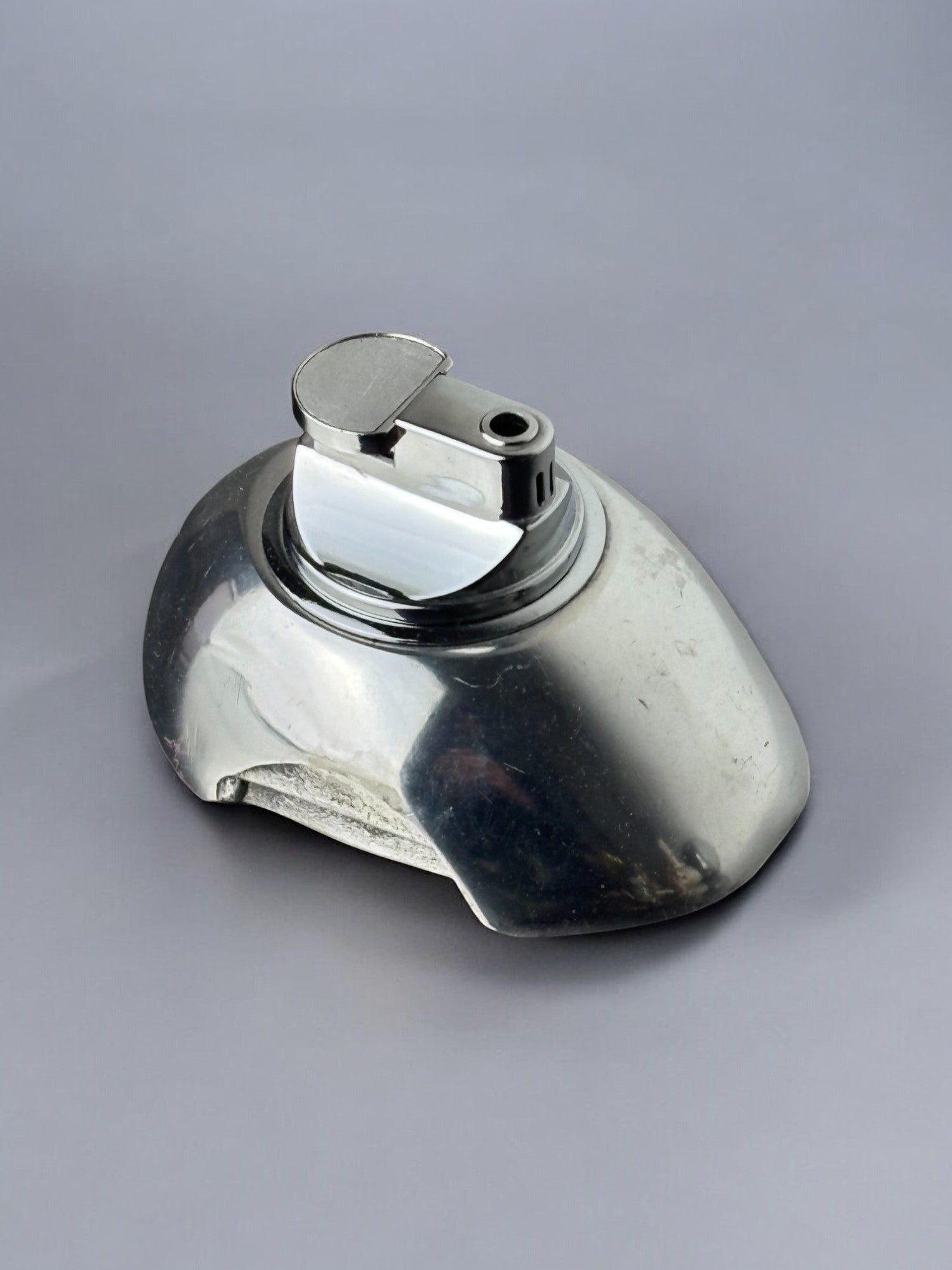 Brutalist Lighter by Art3, solid aluminium, Spain, 1970's