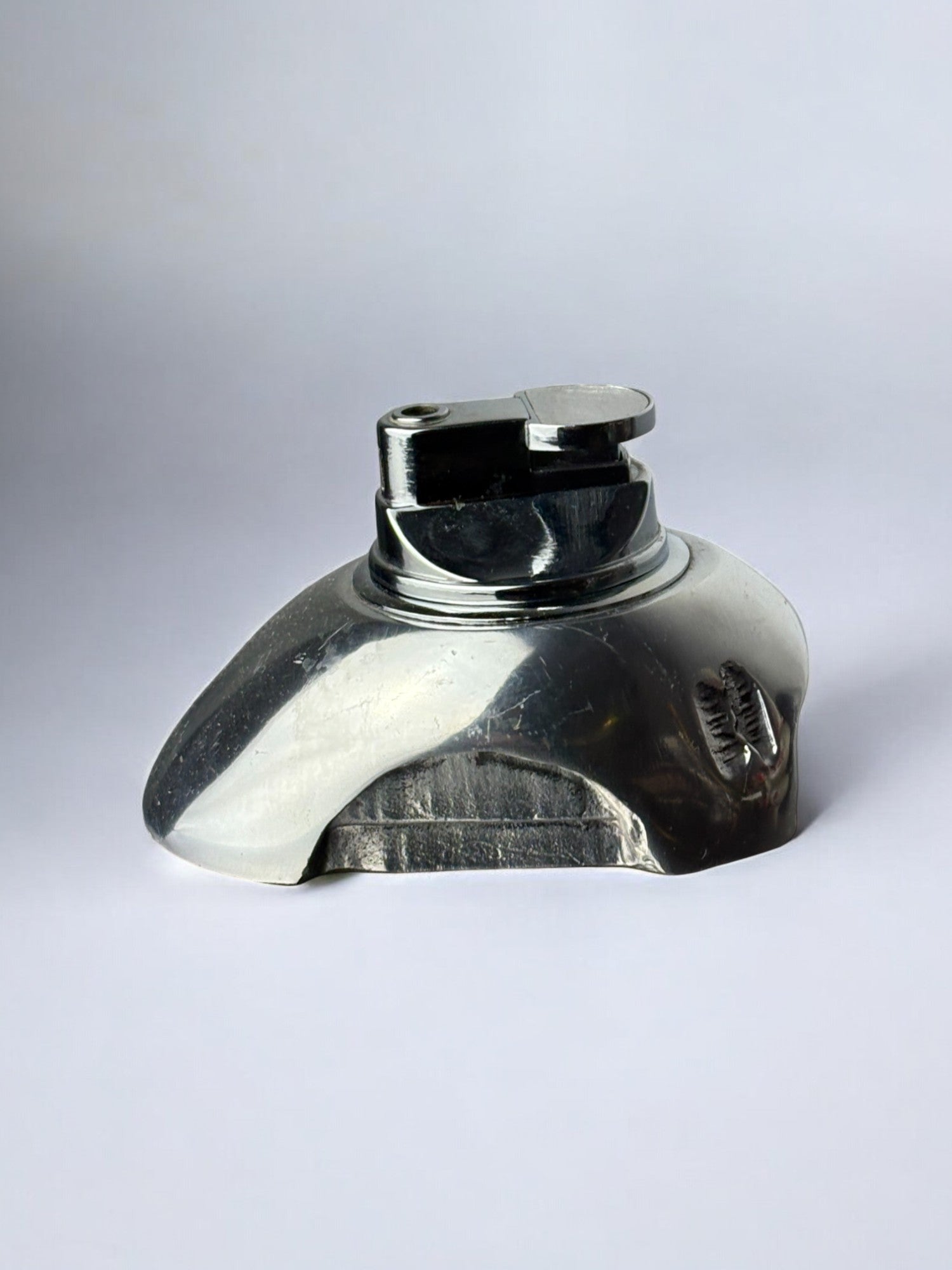 Brutalist Lighter by Art3, solid aluminium, Spain, 1970's