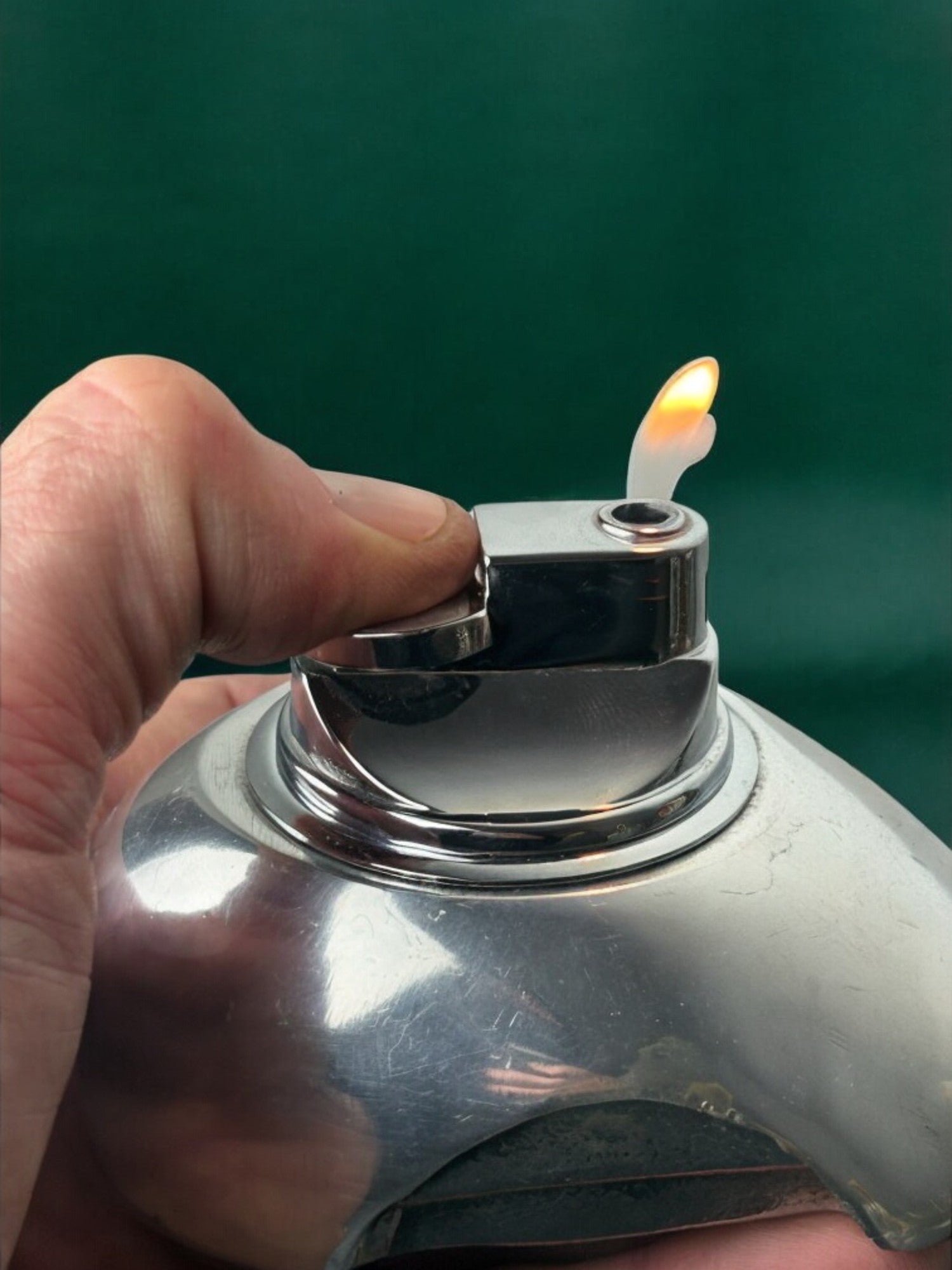 Brutalist Lighter by Art3, solid aluminium, Spain, 1970's