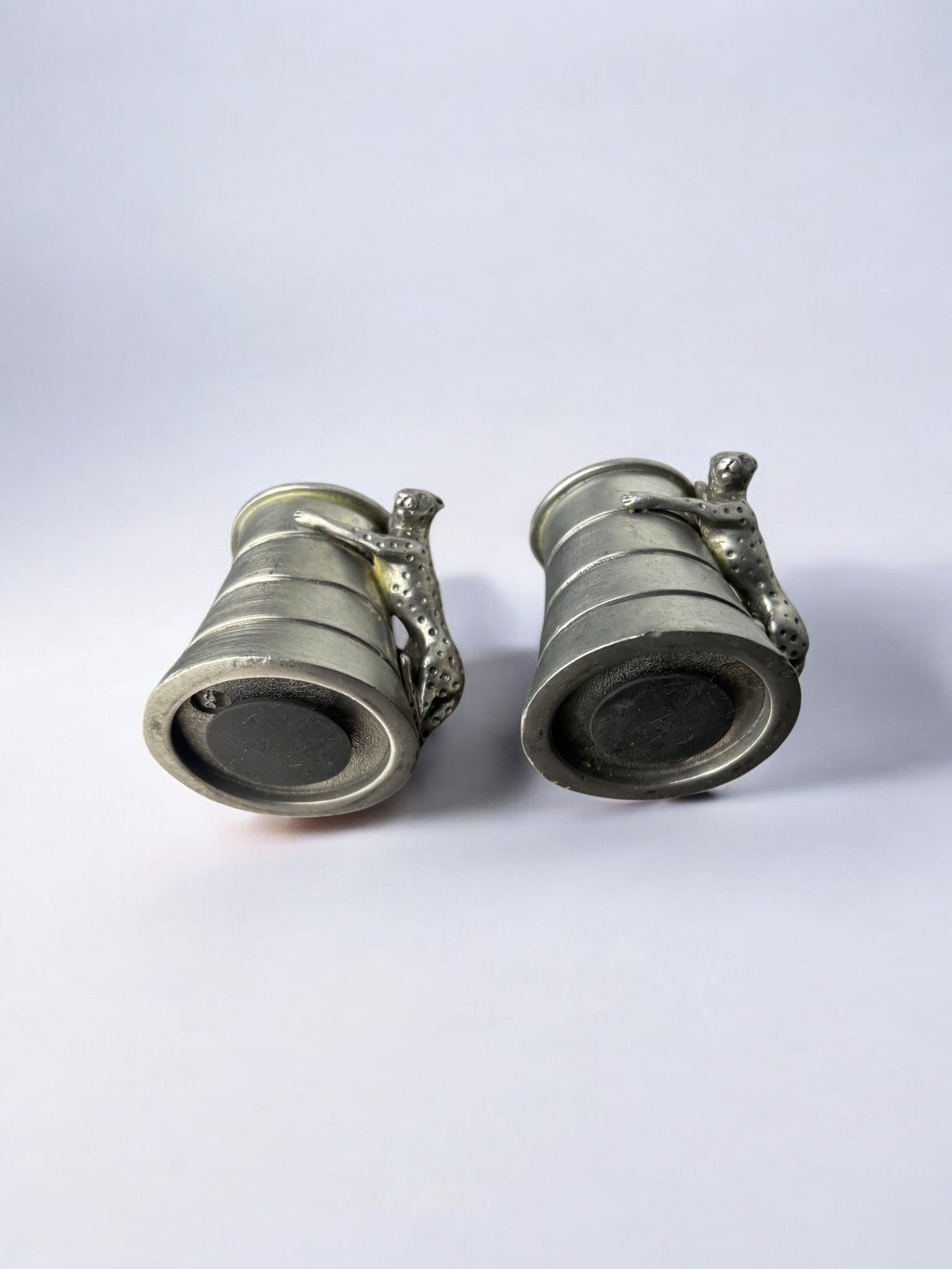 Art Deco Cheetah Salt & Pepper Shakers, Italy, 1970's