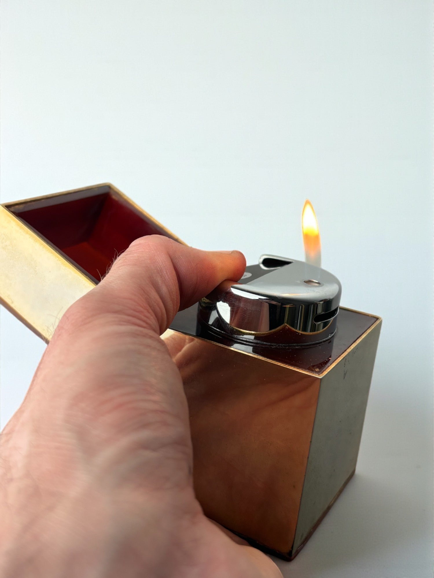 Faux Tortoise Shell & mirrors Dior Style lighter, Italy, 1970's