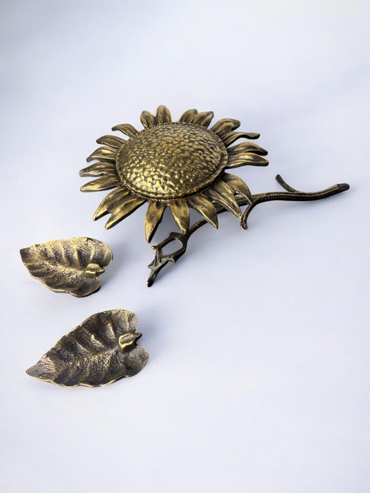 Bronze Sunflower Ashtray, Spain, 1950's